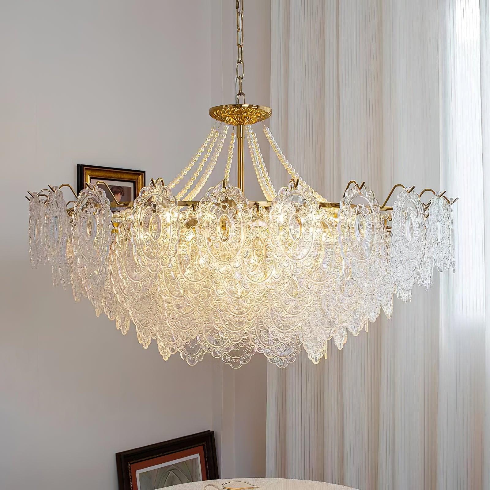 Talem Chandelier Pearls Glass Luxury-Neutral Decor