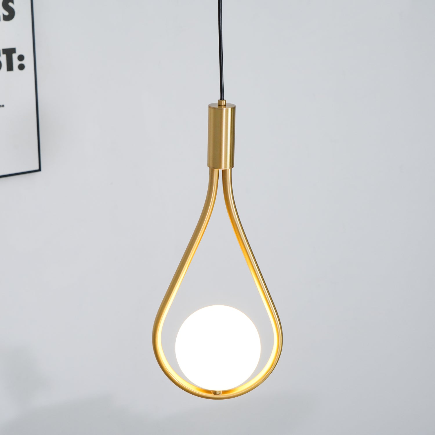Droplet Modern Brass Pendant Light-Neutral Decor