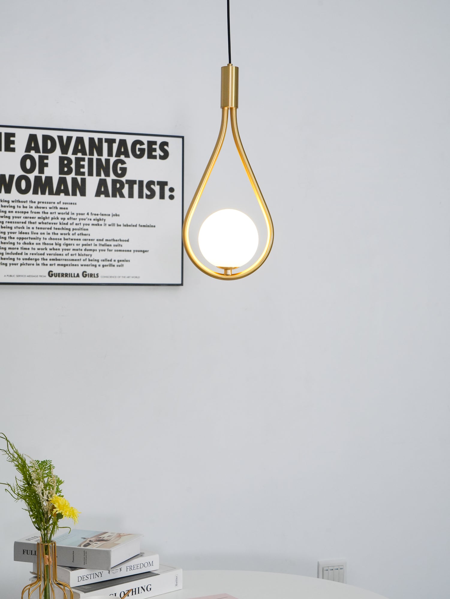 Droplet Modern Brass Pendant Light-Neutral Decor
