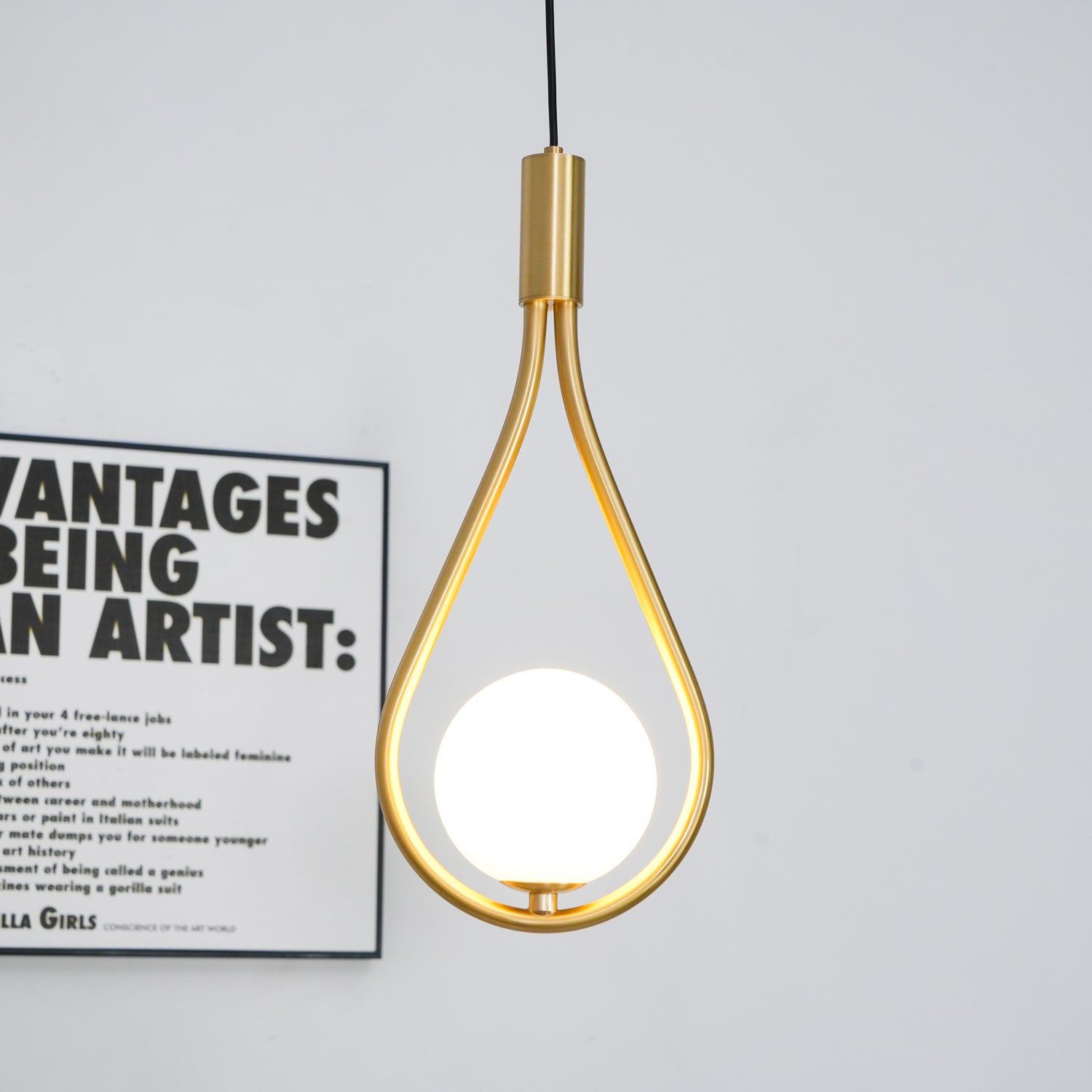 Droplet Modern Brass Pendant Light-Neutral Decor