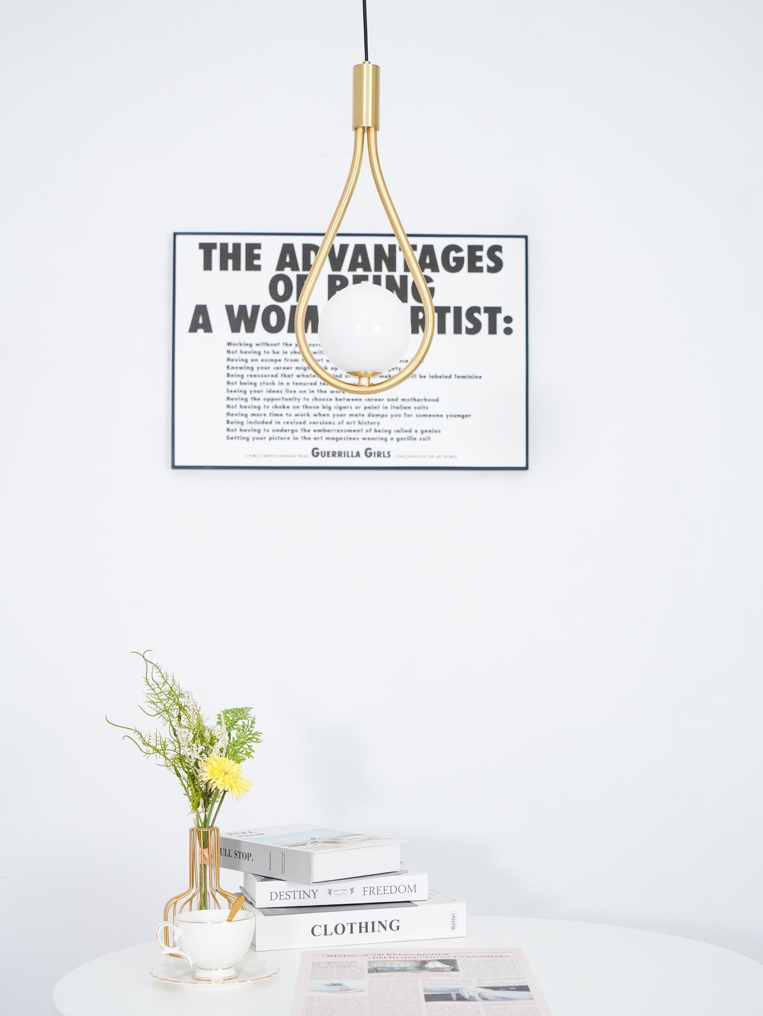 Droplet Modern Brass Pendant Light-Neutral Decor