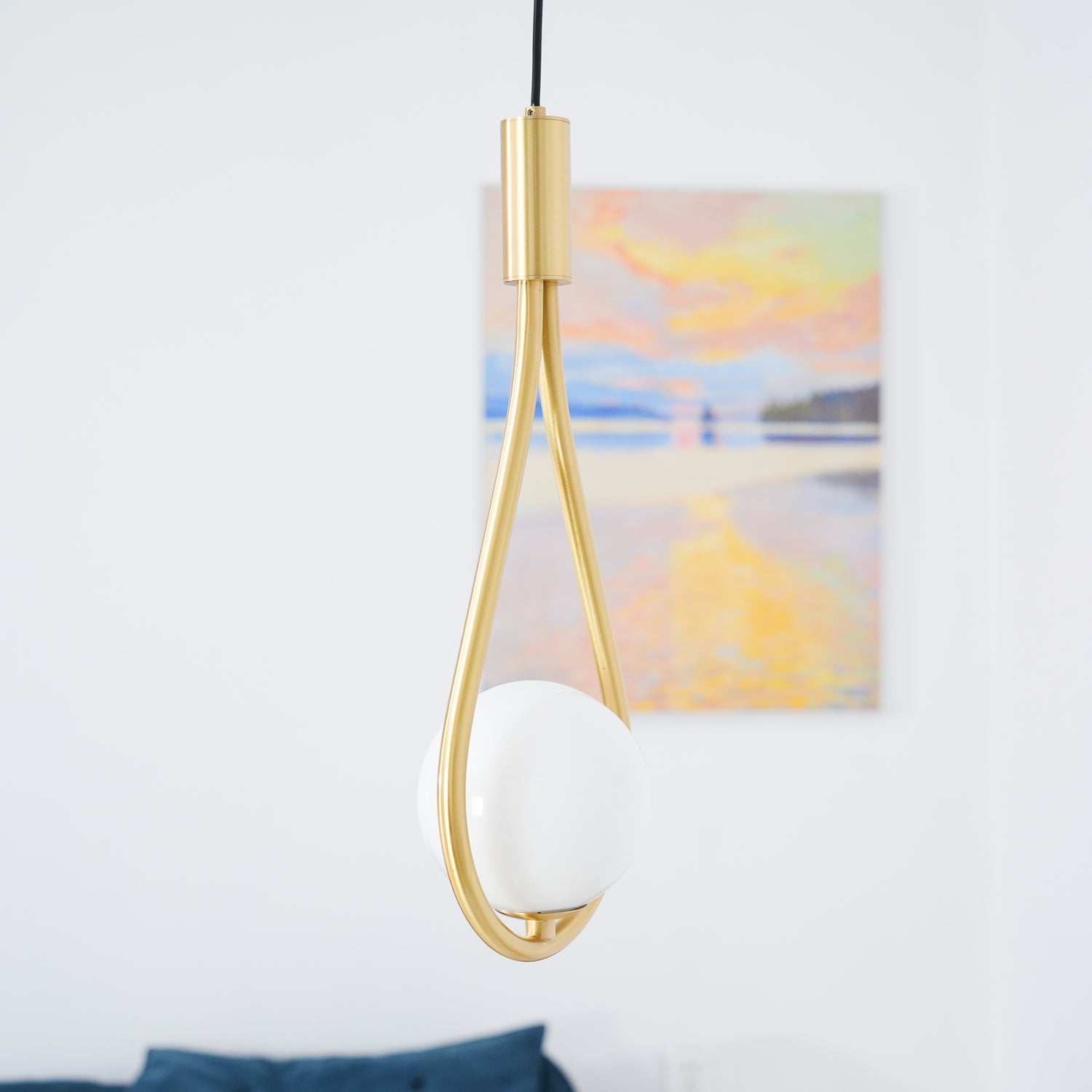 Droplet Modern Brass Pendant Light-Neutral Decor