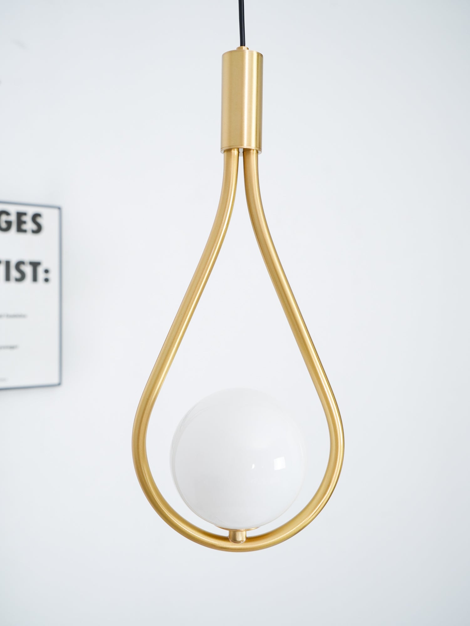 Droplet Modern Brass Pendant Light-Neutral Decor