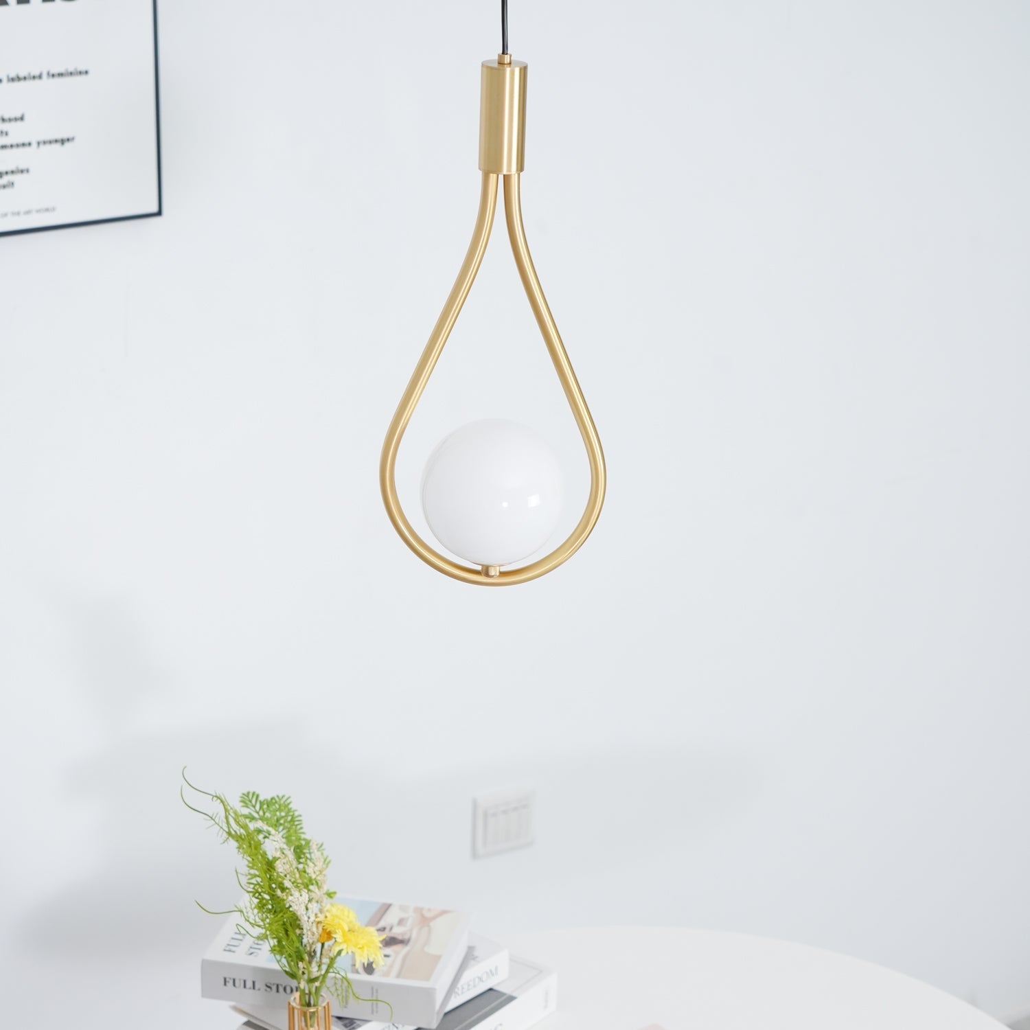Droplet Modern Brass Pendant Light-Neutral Decor