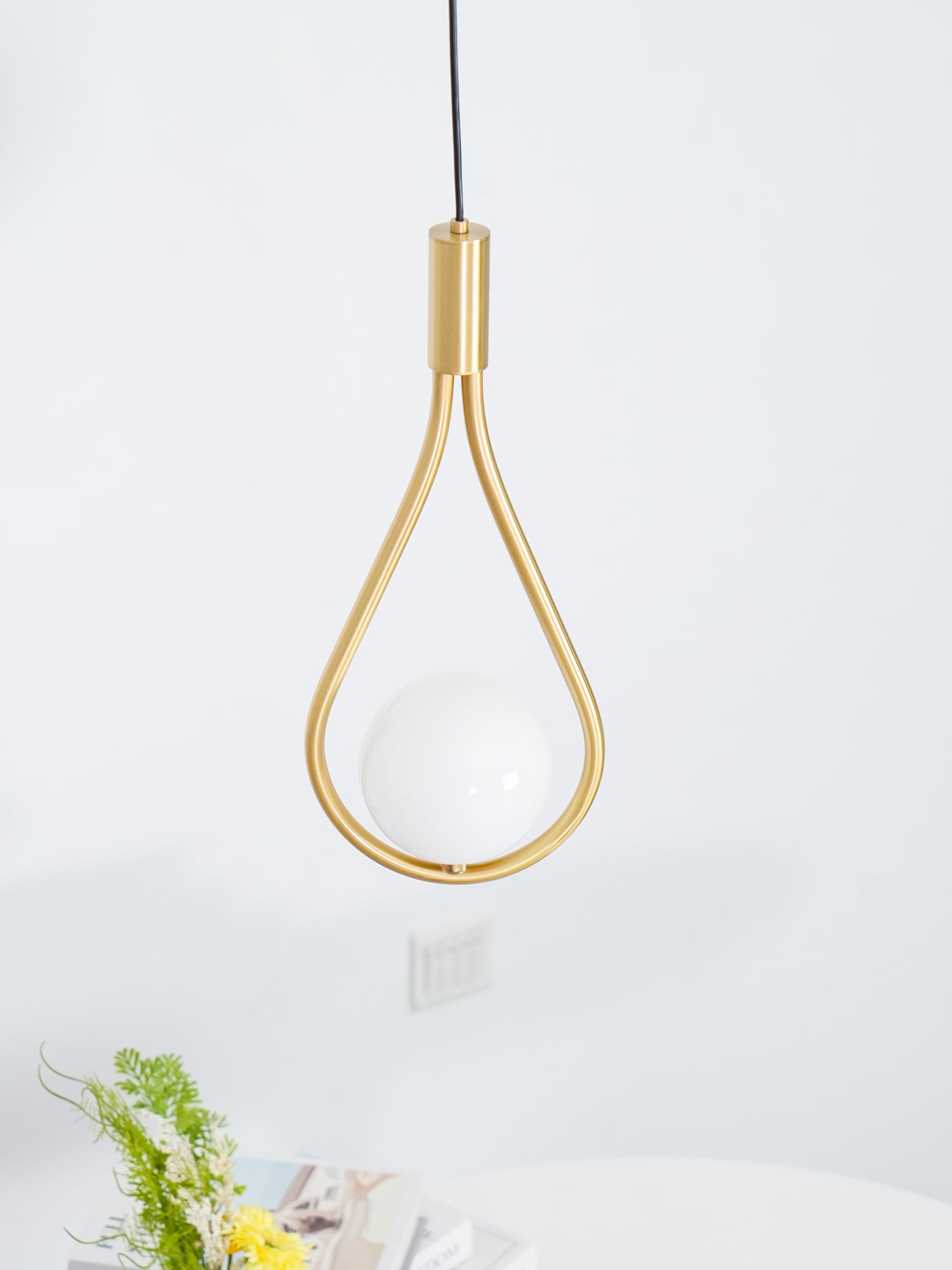Droplet Modern Brass Pendant Light-Neutral Decor