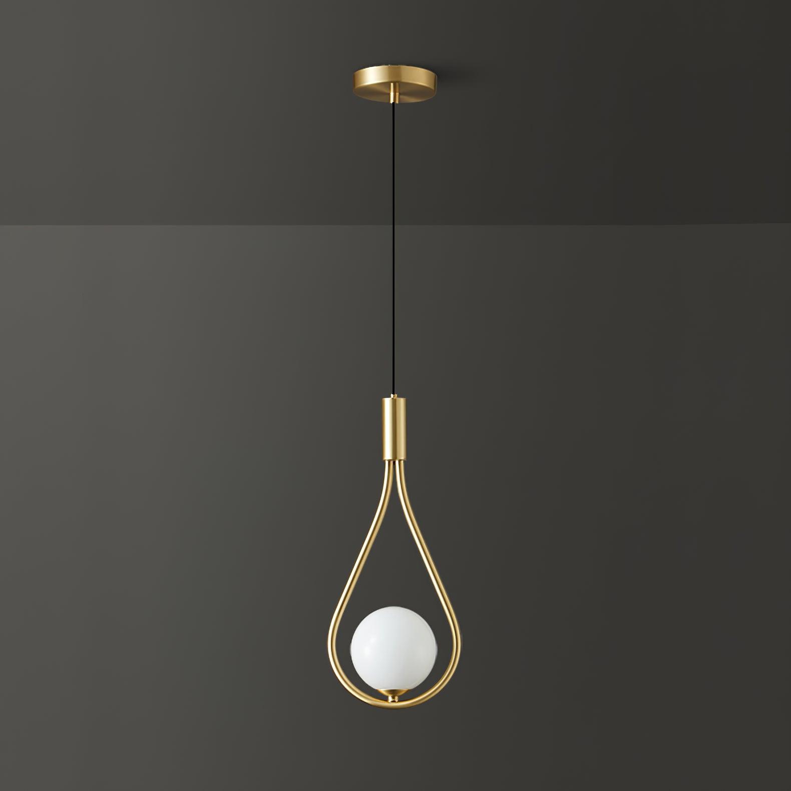 Droplet Modern Brass Pendant Light-Neutral Decor