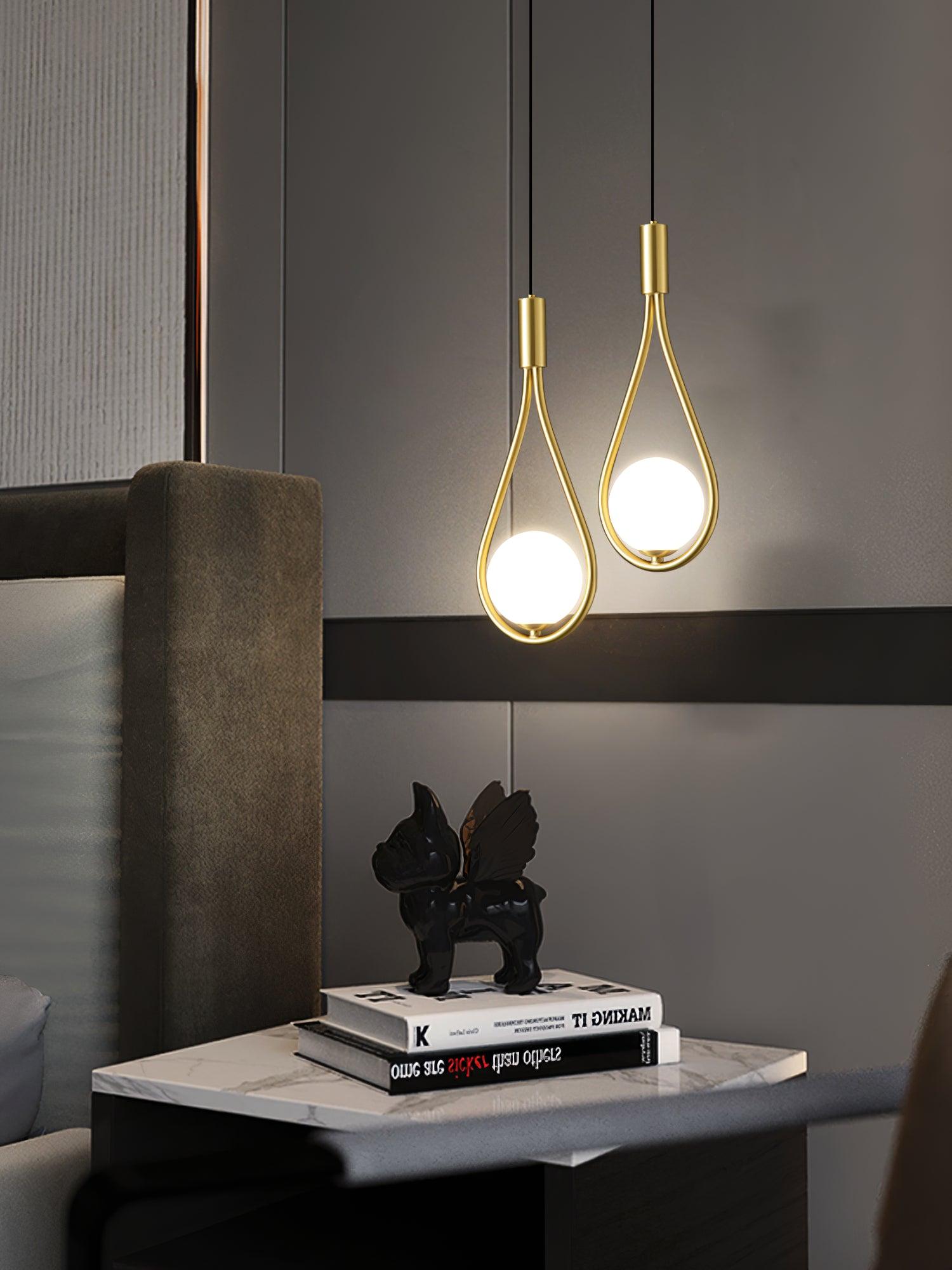 Droplet Modern Brass Pendant Light-Neutral Decor