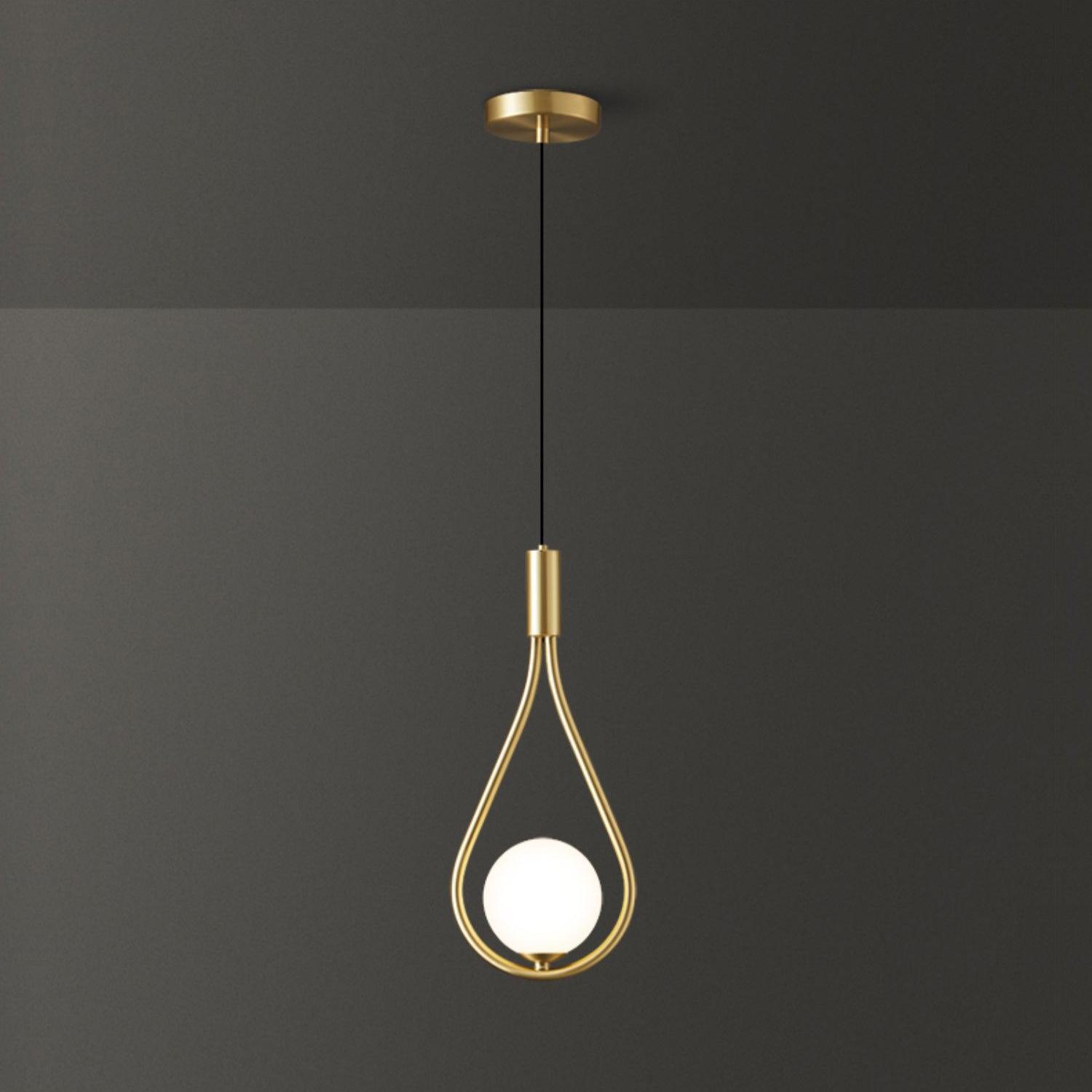 Droplet Modern Brass Pendant Light-Neutral Decor