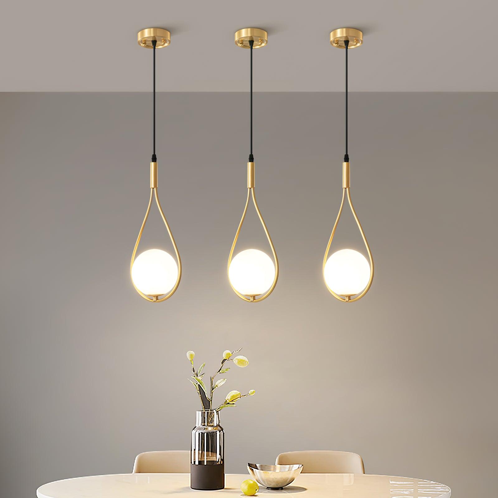 Droplet Modern Brass Pendant Light-Neutral Decor