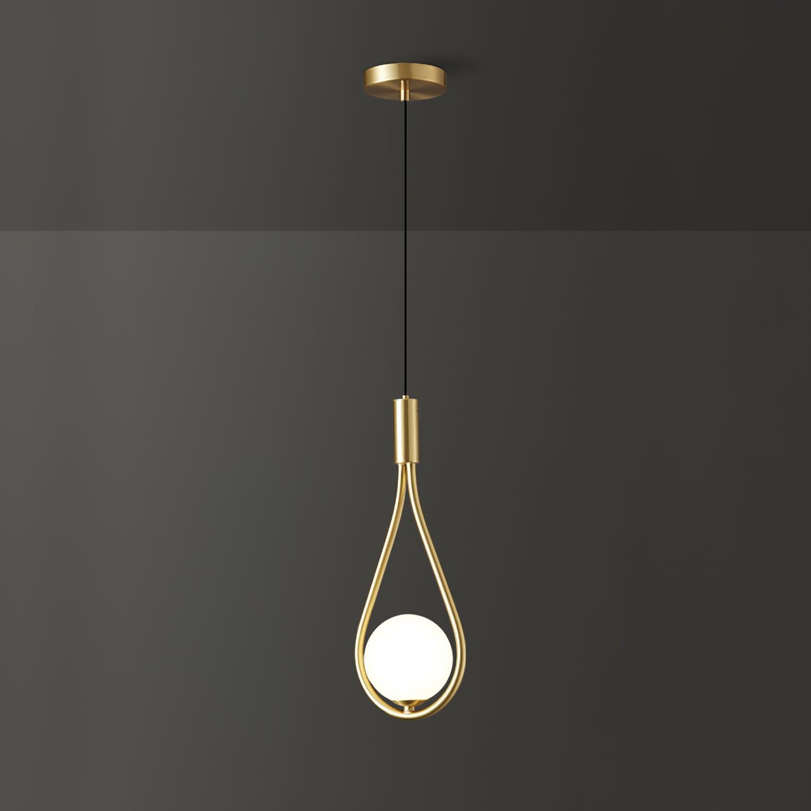 Droplet Modern Brass Pendant Light-Neutral Decor