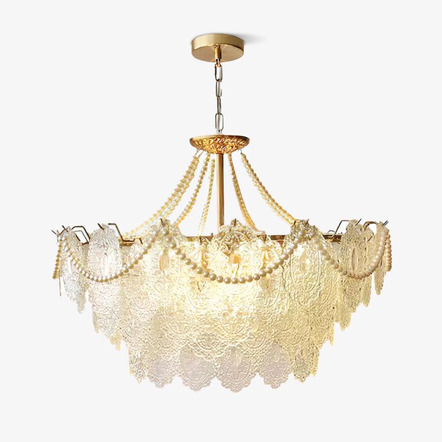 Talem Chandelier Pearls Glass Luxury-Neutral Decor