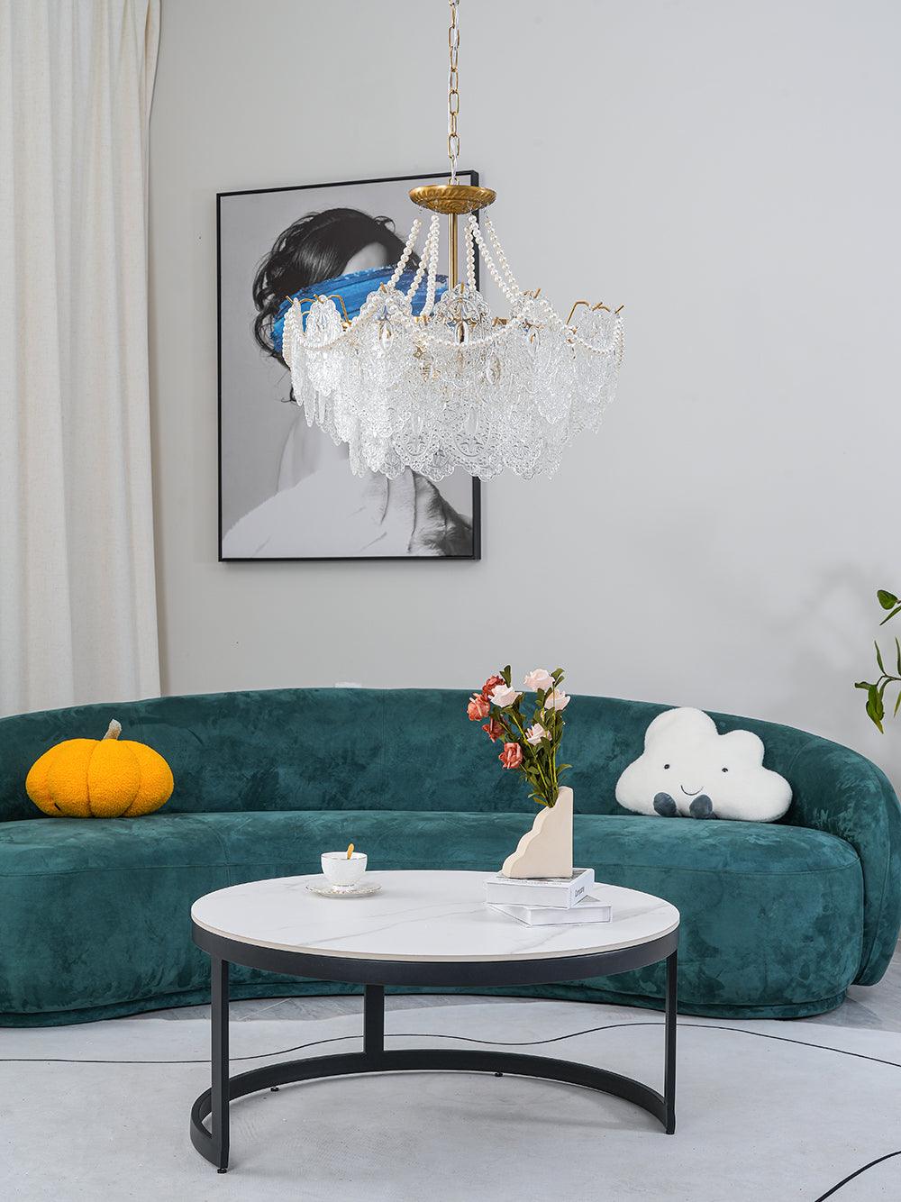 Talem Chandelier Pearls Glass Luxury-Neutral Decor