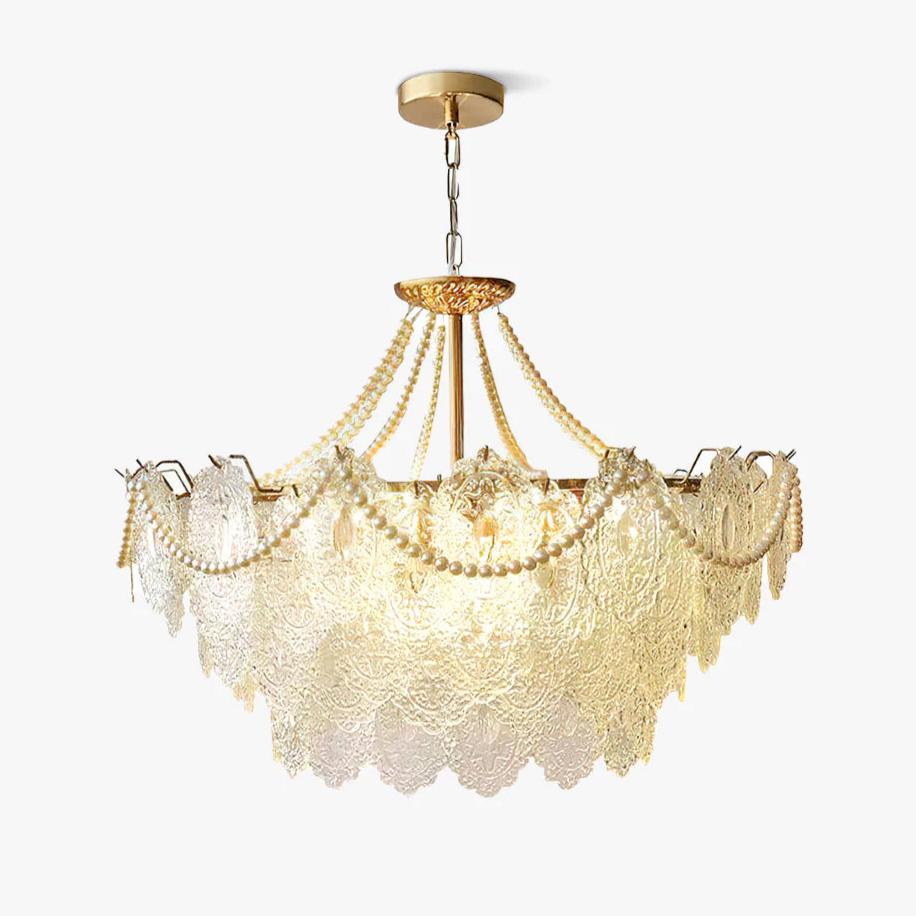 Talem Chandelier Pearls Glass Luxury-Neutral Decor