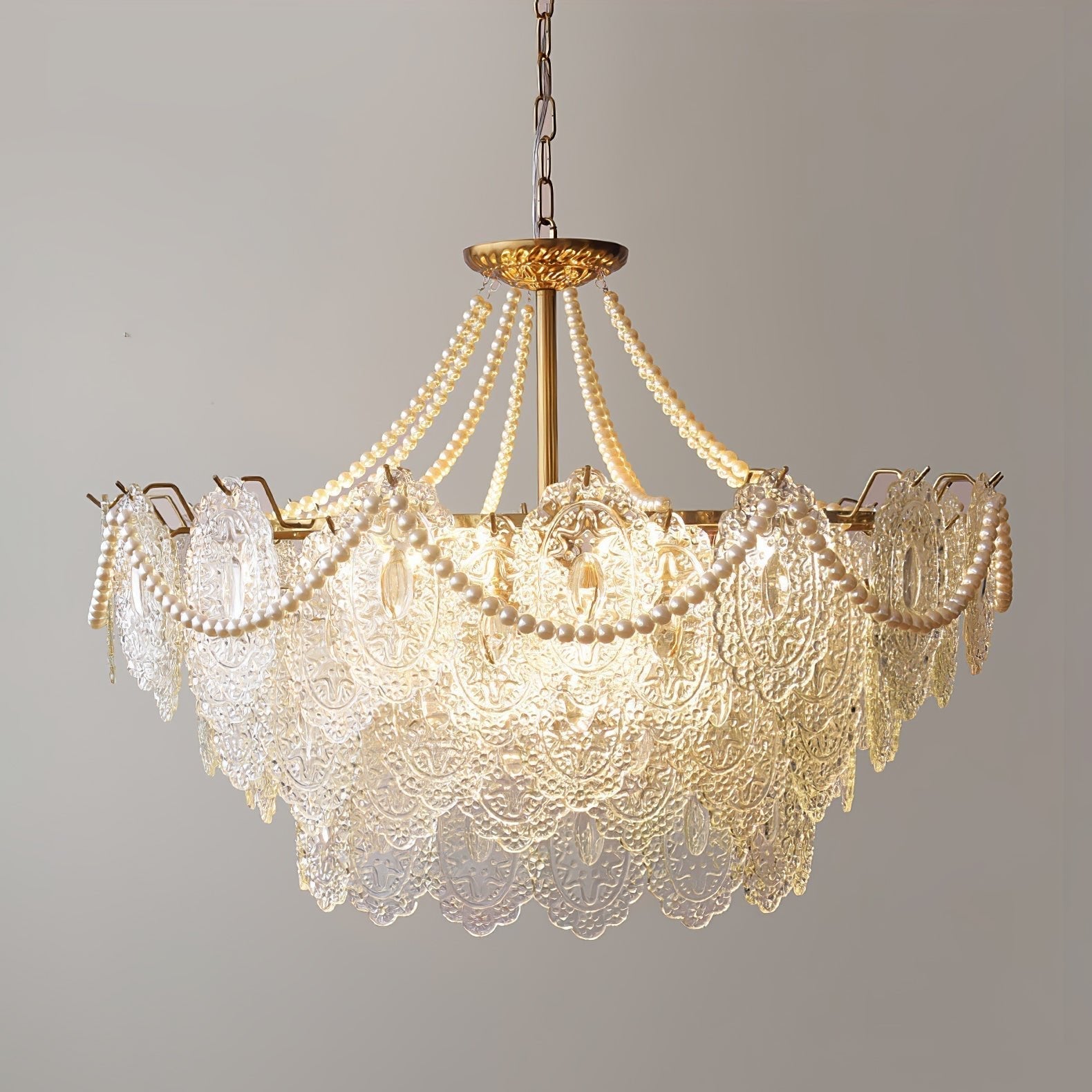Talem Chandelier Pearls Glass Luxury-Neutral Decor