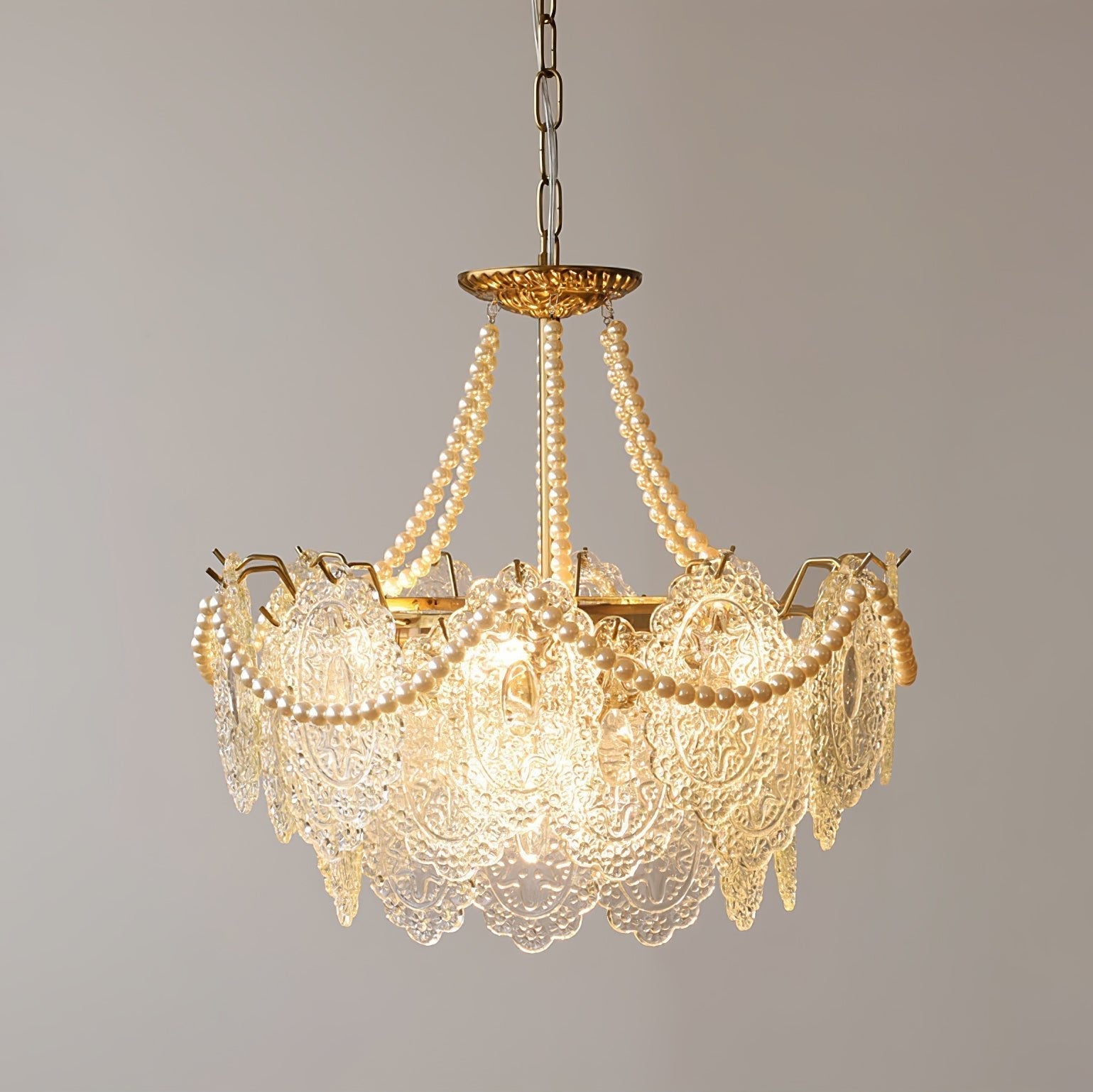 Talem Chandelier Pearls Glass Luxury-Neutral Decor