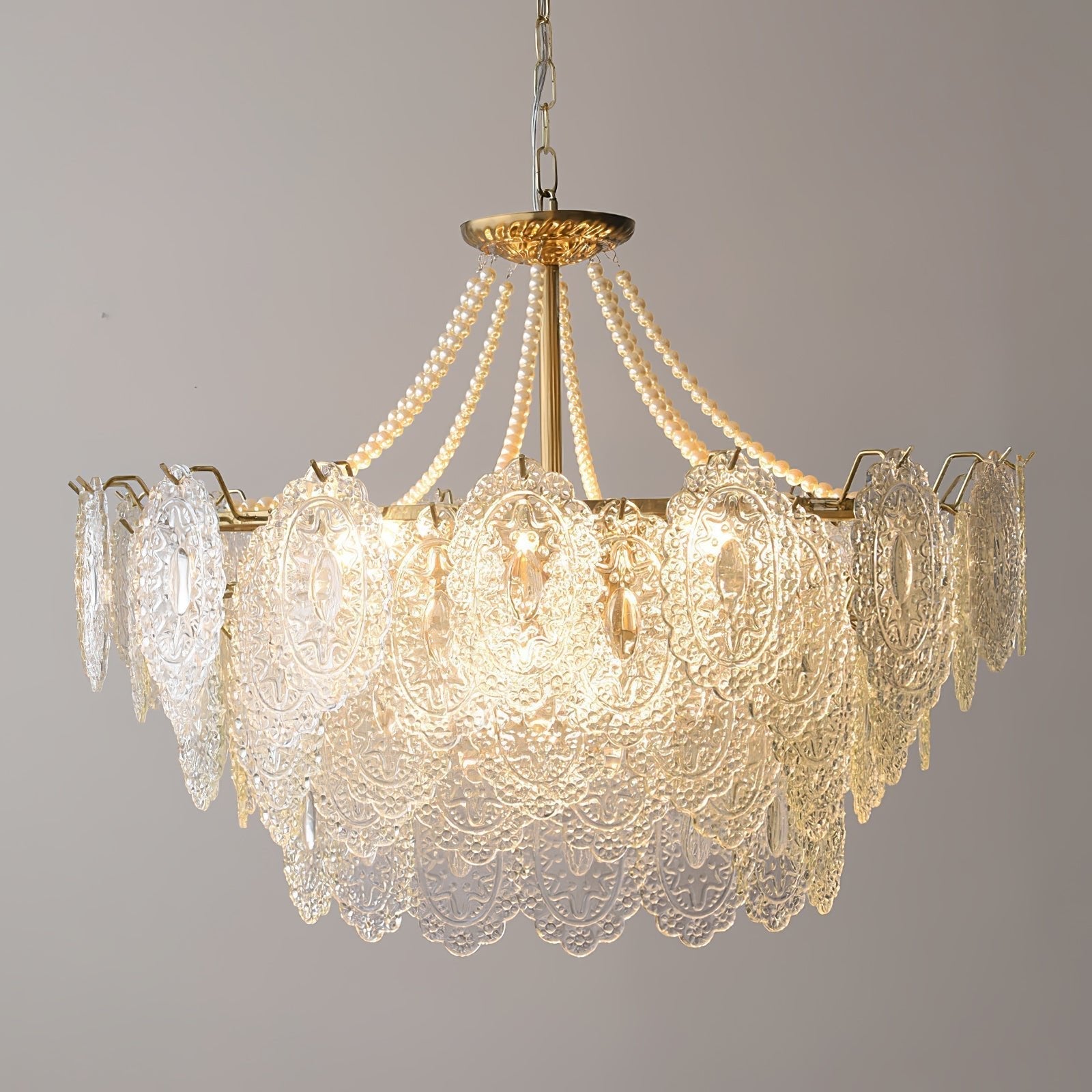 Talem Chandelier Pearls Glass Luxury-Neutral Decor