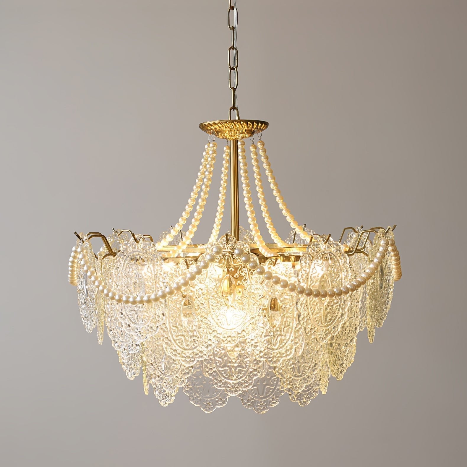 Talem Chandelier Pearls Glass Luxury-Neutral Decor