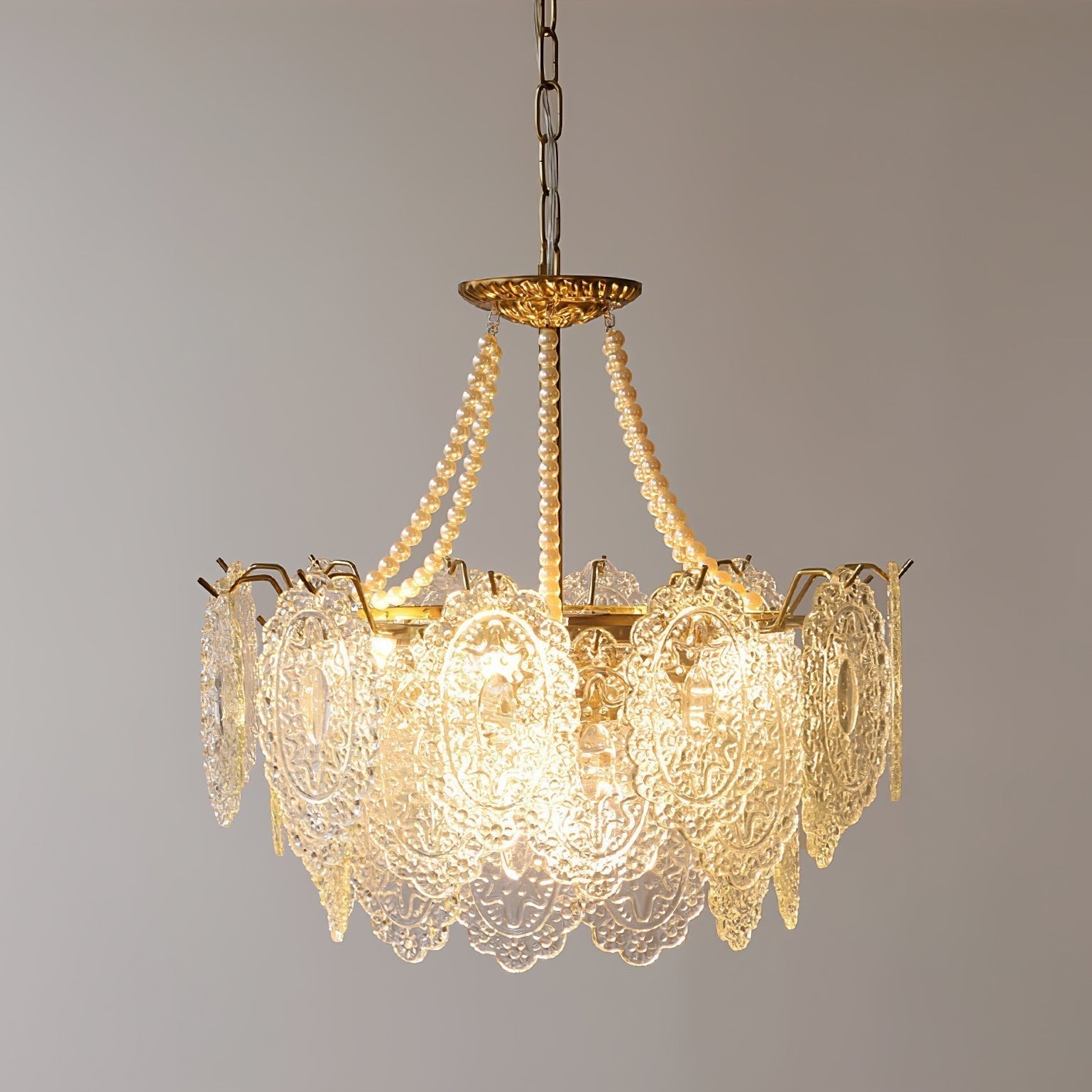 Talem Chandelier Pearls Glass Luxury-Neutral Decor
