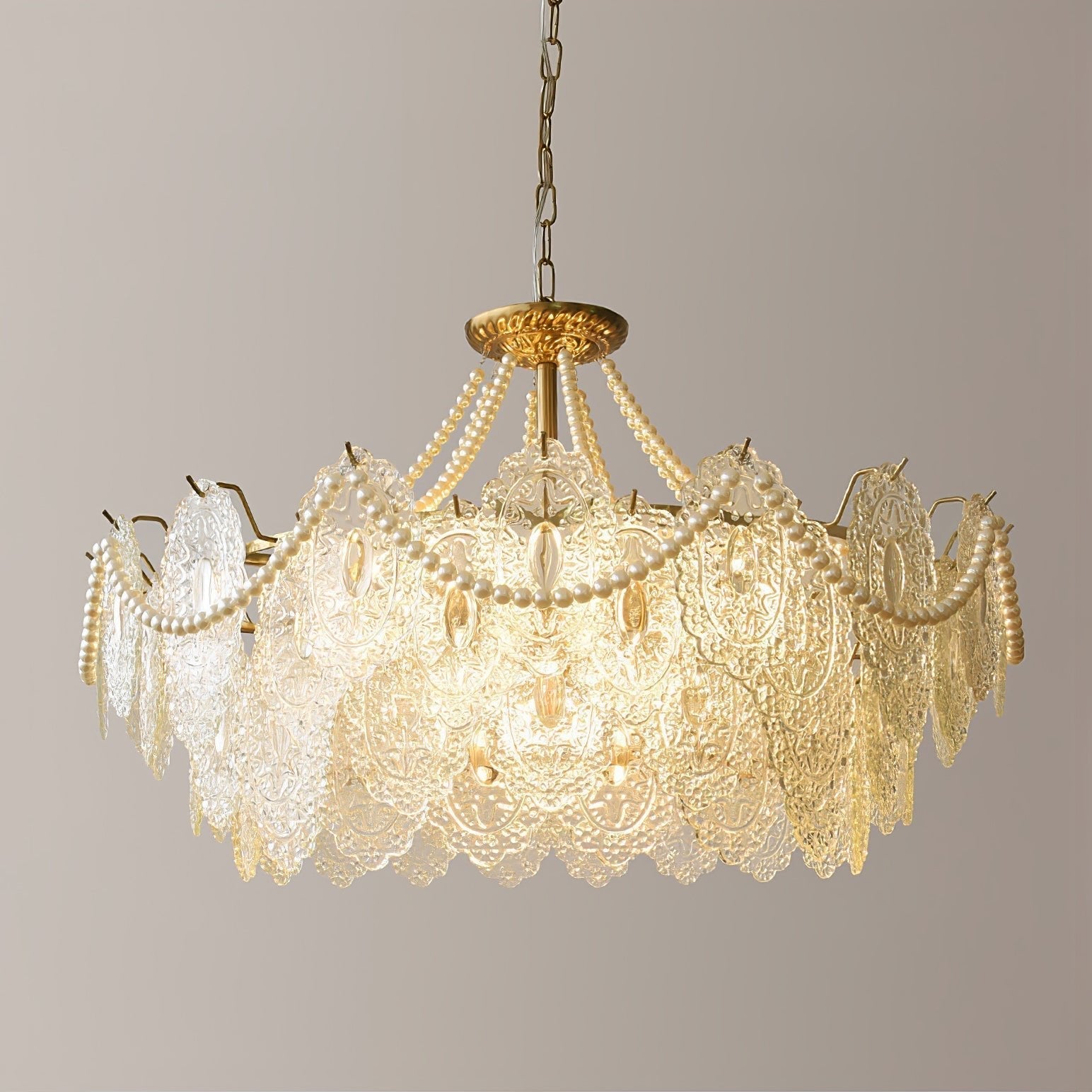 Talem Chandelier Pearls Glass Luxury-Neutral Decor