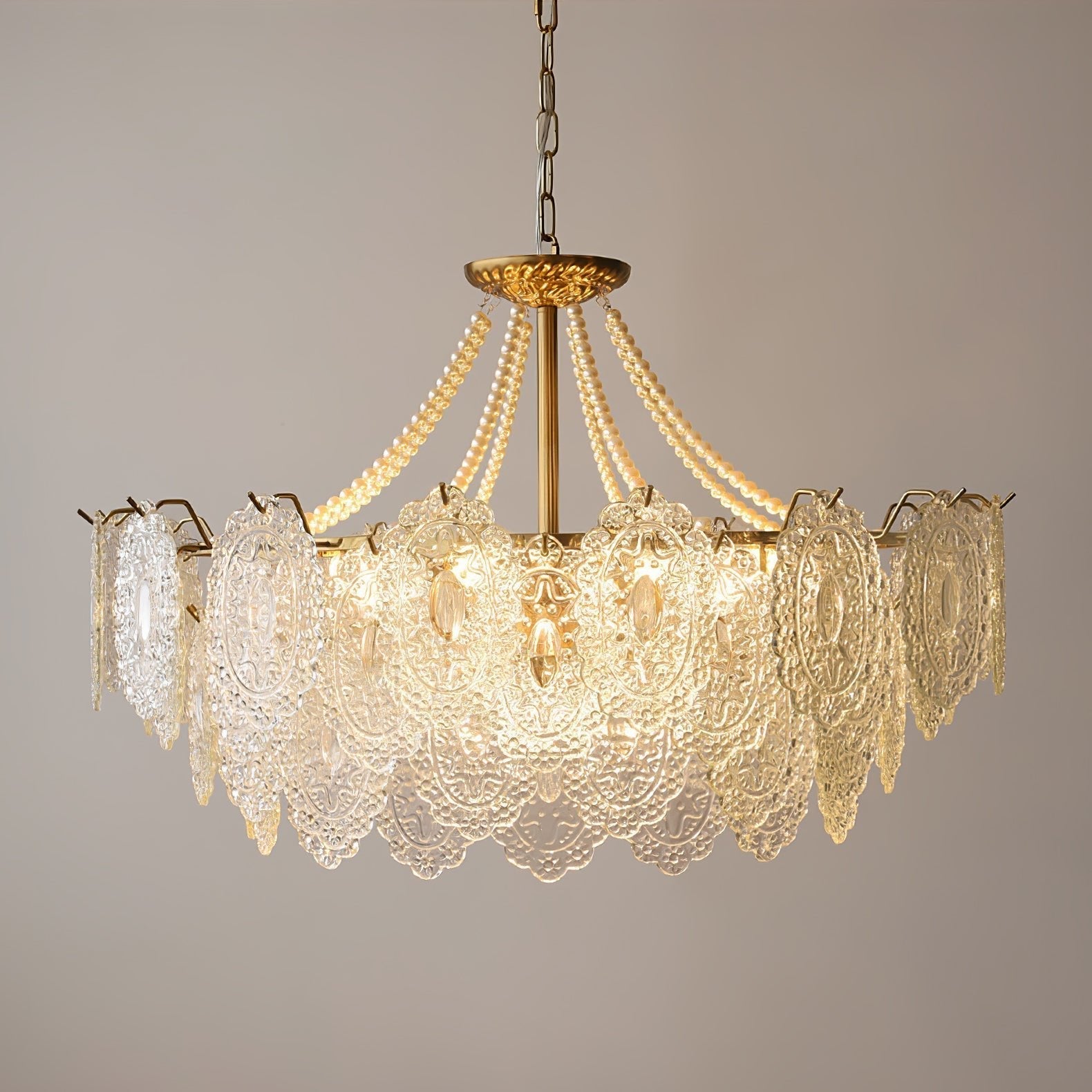 Talem Chandelier Pearls Glass Luxury-Neutral Decor