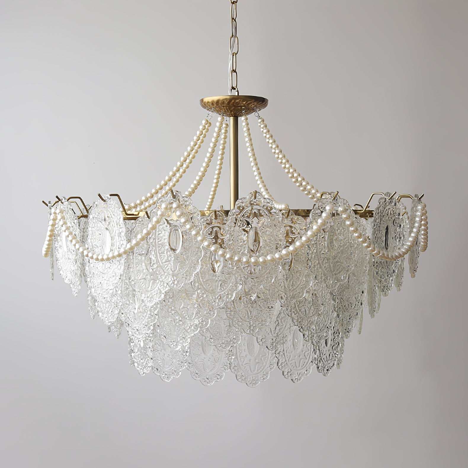 Talem Chandelier Pearls Glass Luxury-Neutral Decor