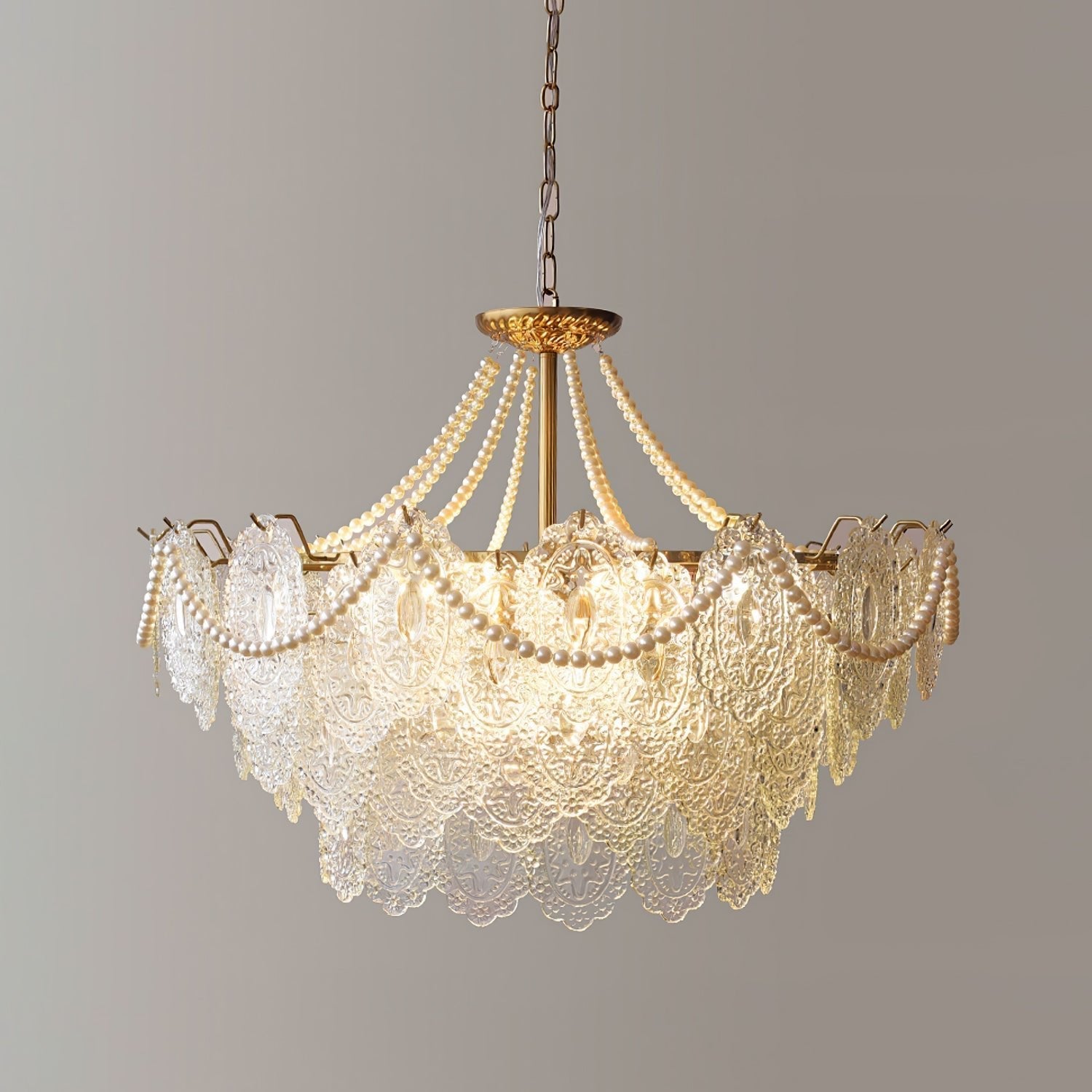 Talem Chandelier Pearls Glass Luxury-Neutral Decor