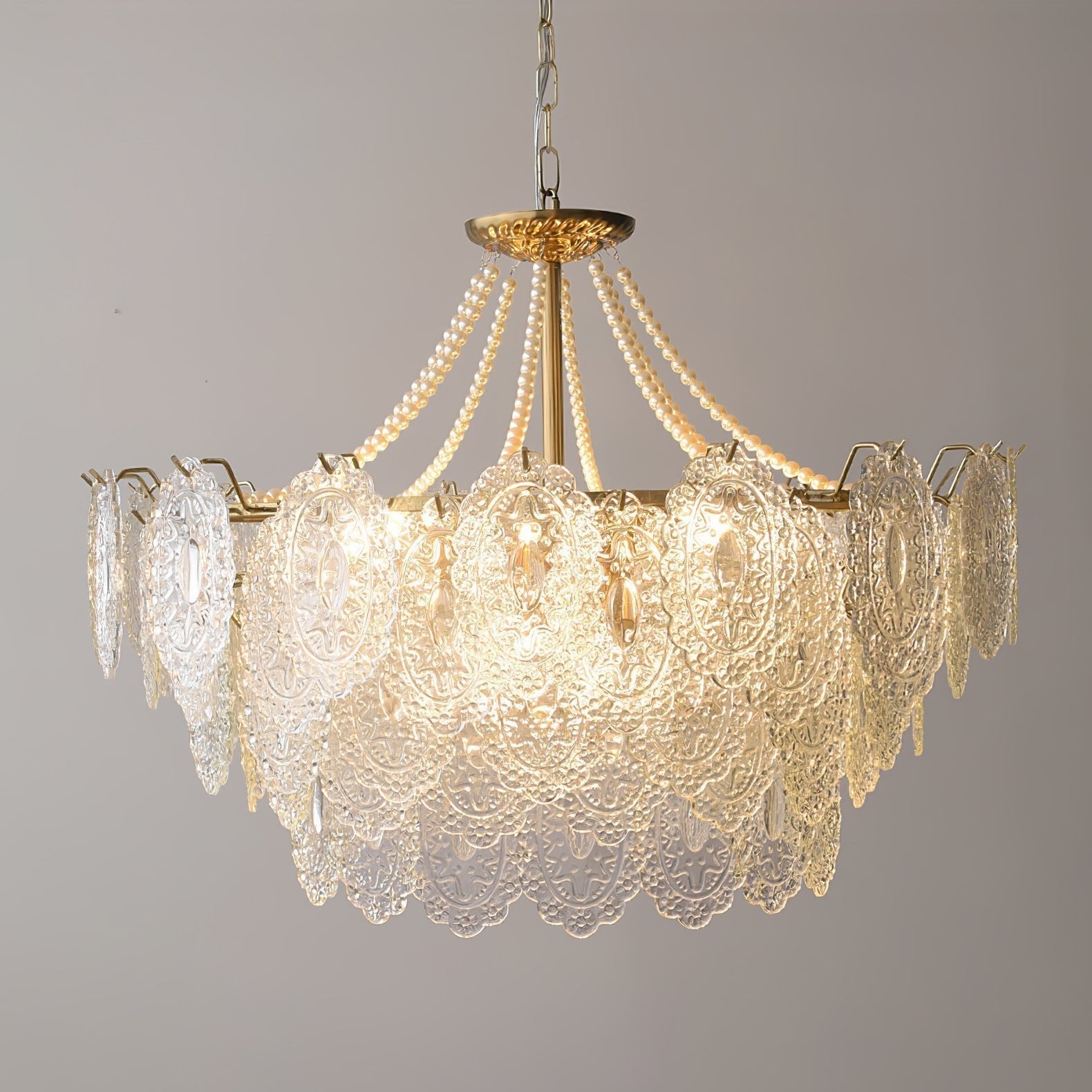 Talem Chandelier Pearls Glass Luxury-Neutral Decor