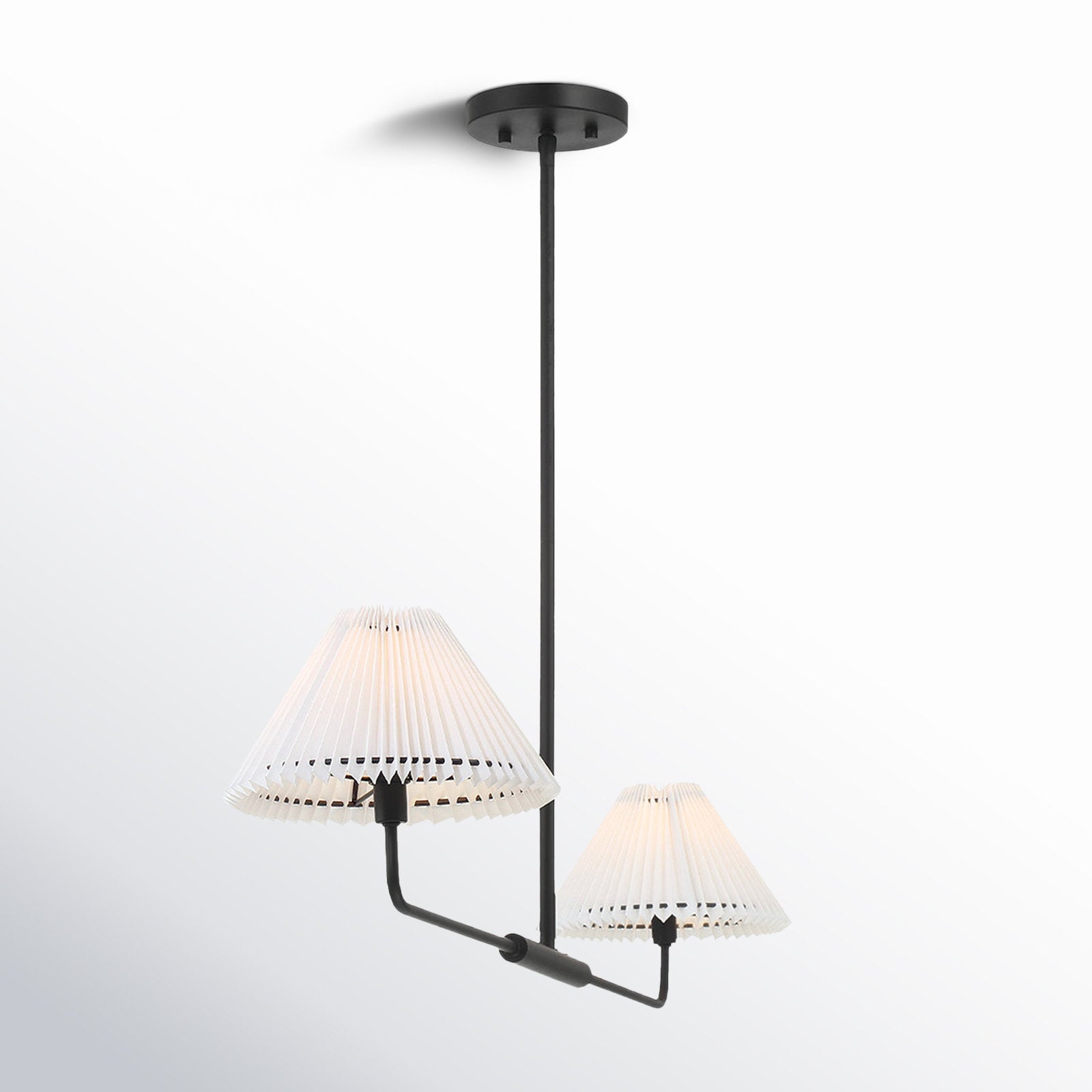 Dimensional drawing of the Pearson Linear Pendant Lamp.
