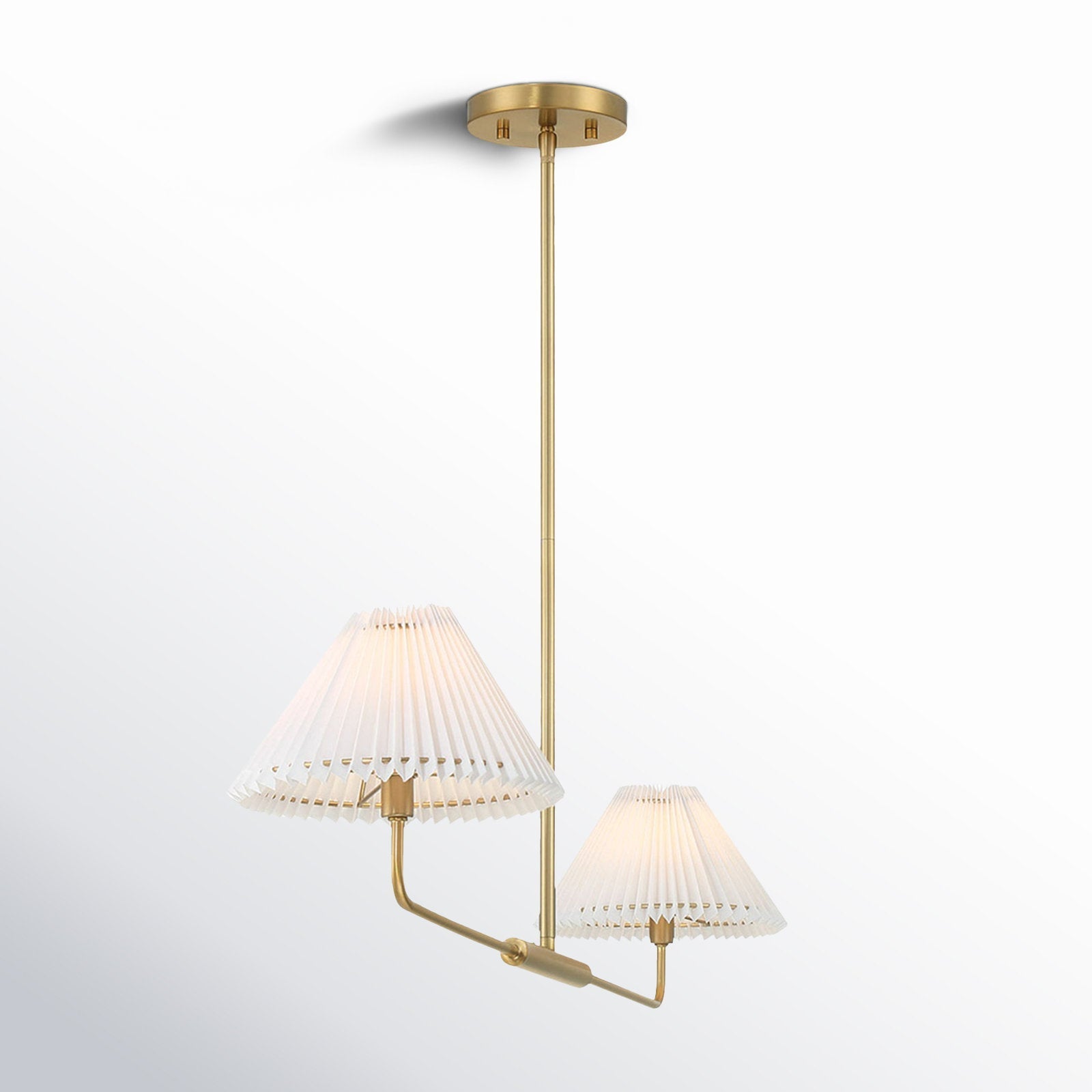 The black finish lamp against a contrasting light background.