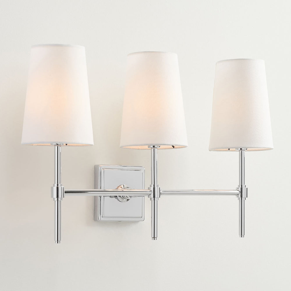Vicarara Vintage Industrial Brass Fabric Wall Lamp-Neutral Decor