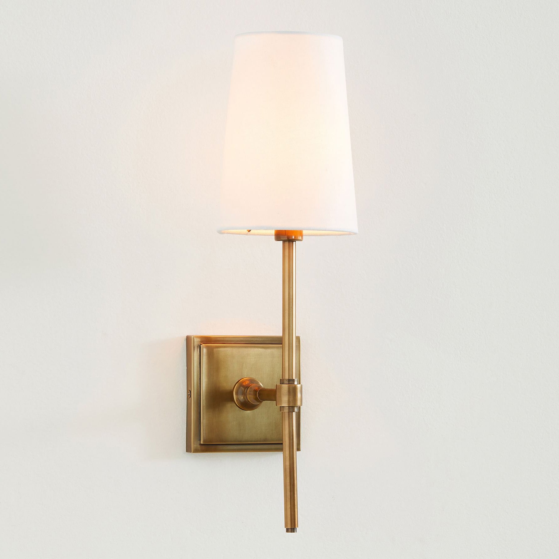 Vicarara Vintage Industrial Brass Fabric Wall Lamp-Neutral Decor