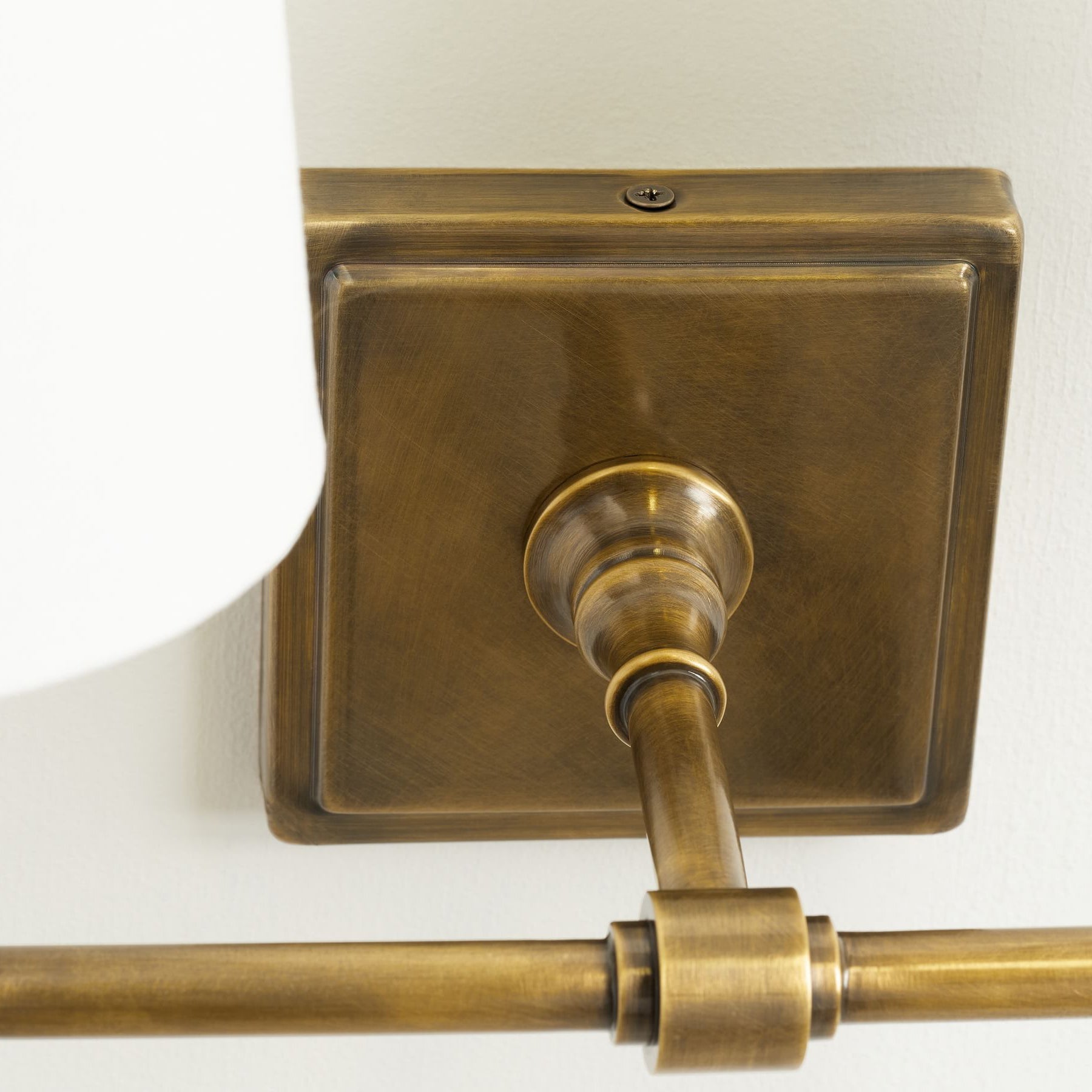 Vicarara Vintage Industrial Brass Fabric Wall Lamp-Neutral Decor