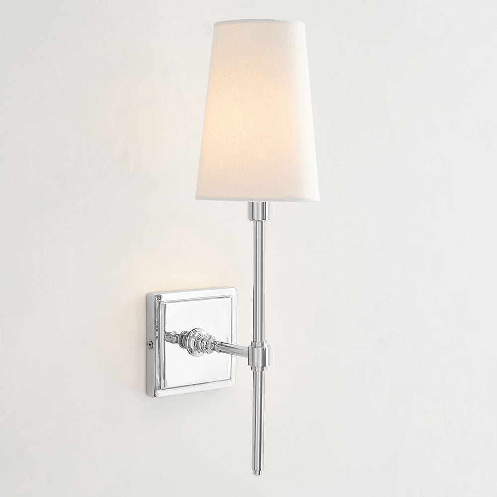 Vicarara Vintage Industrial Brass Fabric Wall Lamp-Neutral Decor