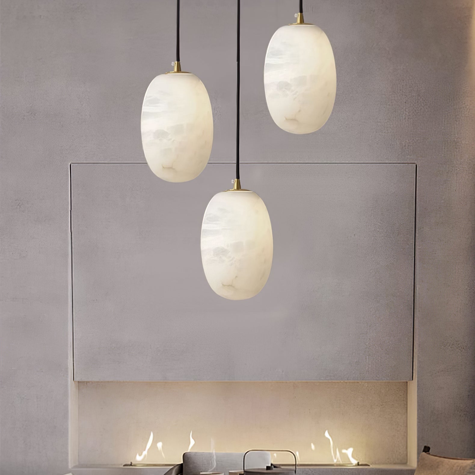 Vevelila Alabaster Pendant Light-Neutral Decor