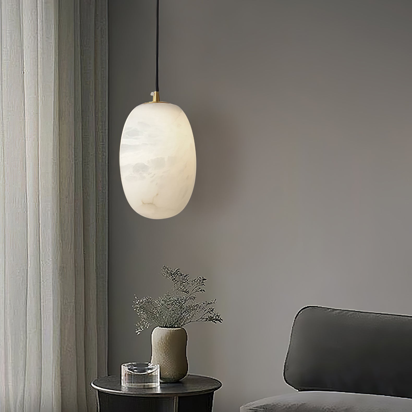 Vevelila Alabaster Pendant Light-Neutral Decor