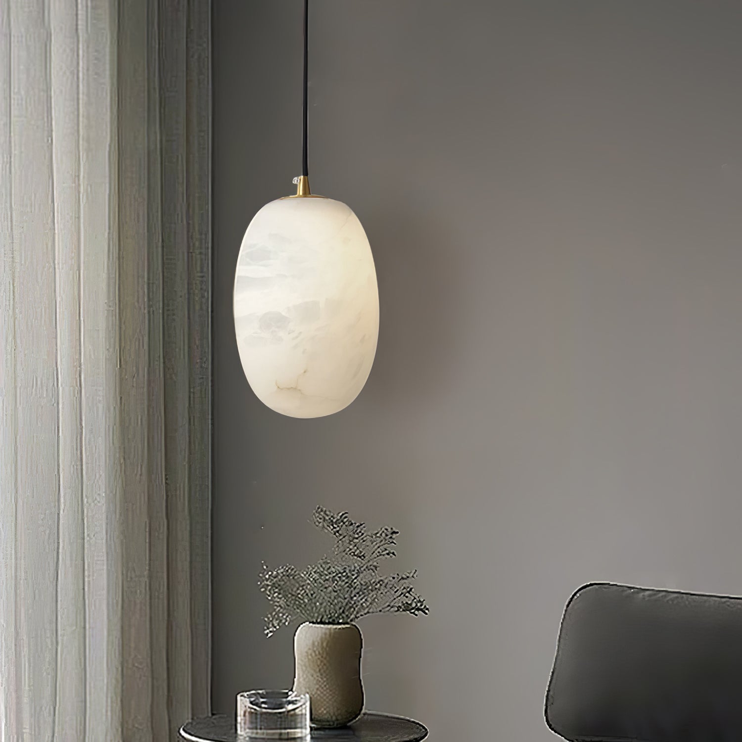 Luxor Alabaster Pendant Light-Neutral Decor