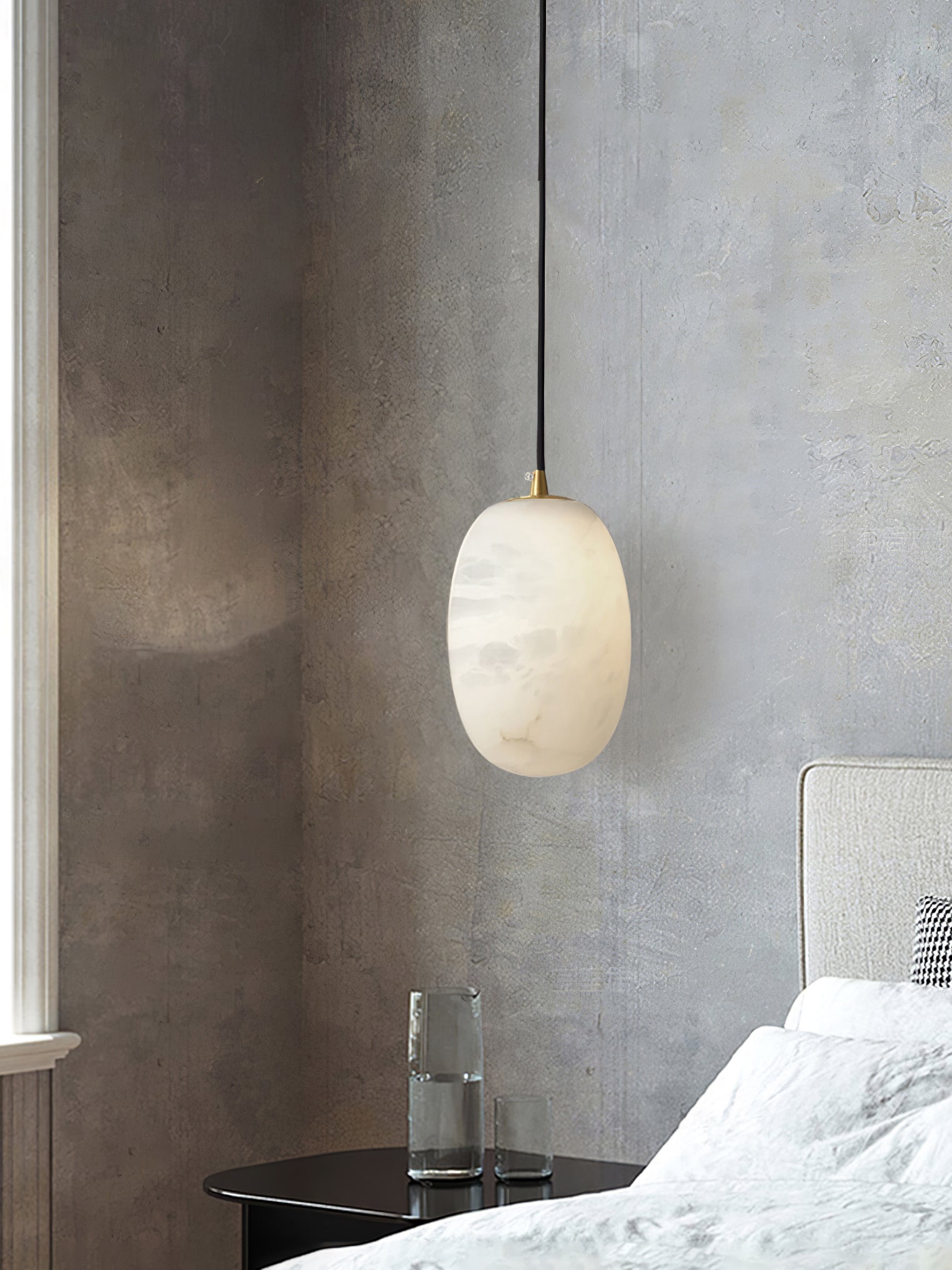 Vevelila Alabaster Pendant Light-Neutral Decor