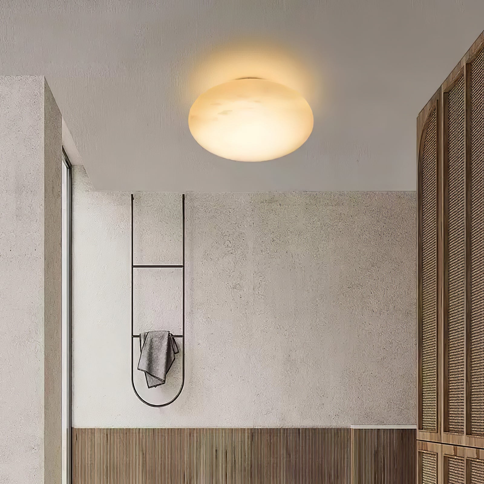 Eurthais Minimalist Alabaster Wall Light-Neutral Decor