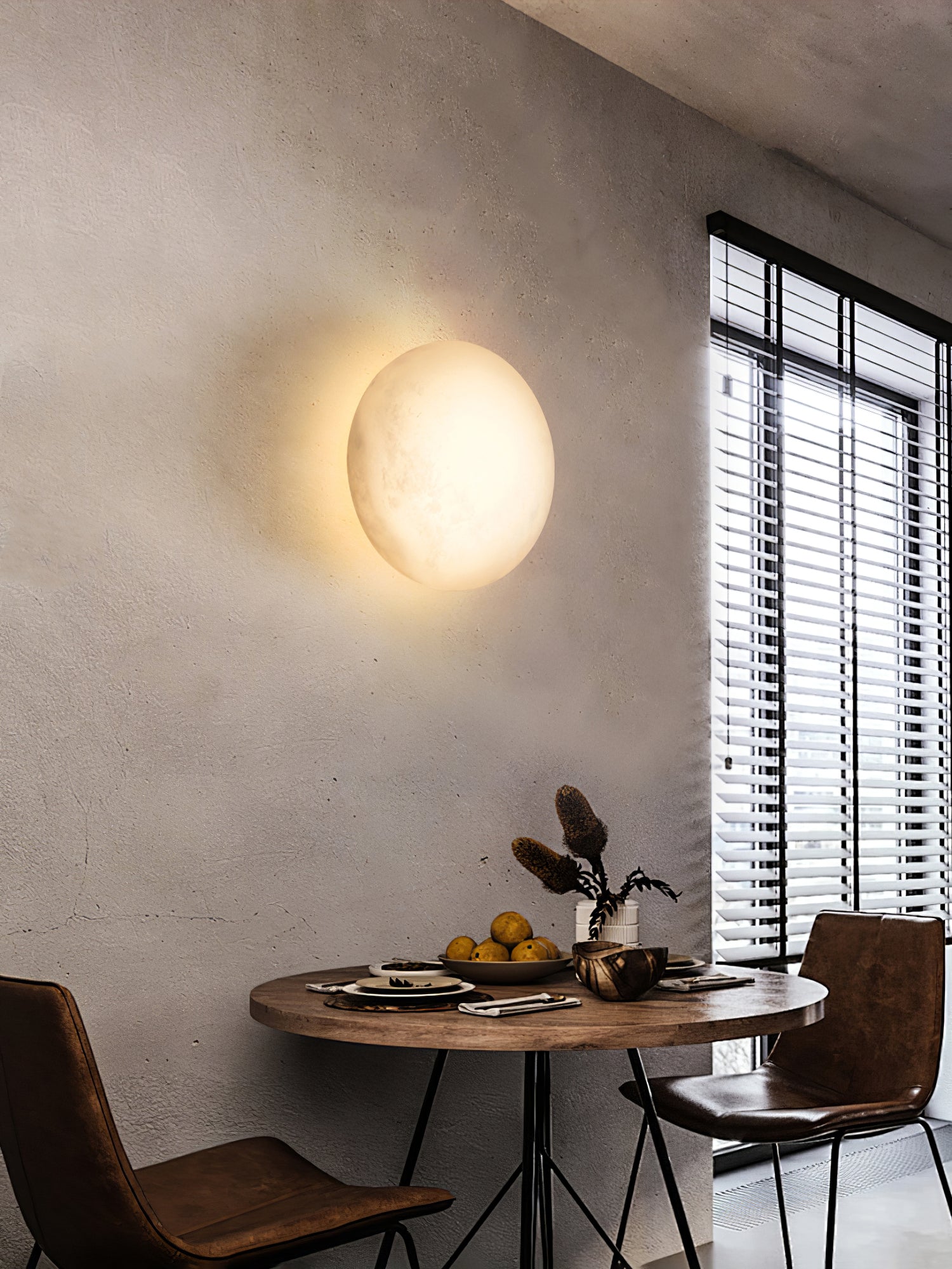 Eurthais Minimalist Alabaster Wall Light-Neutral Decor