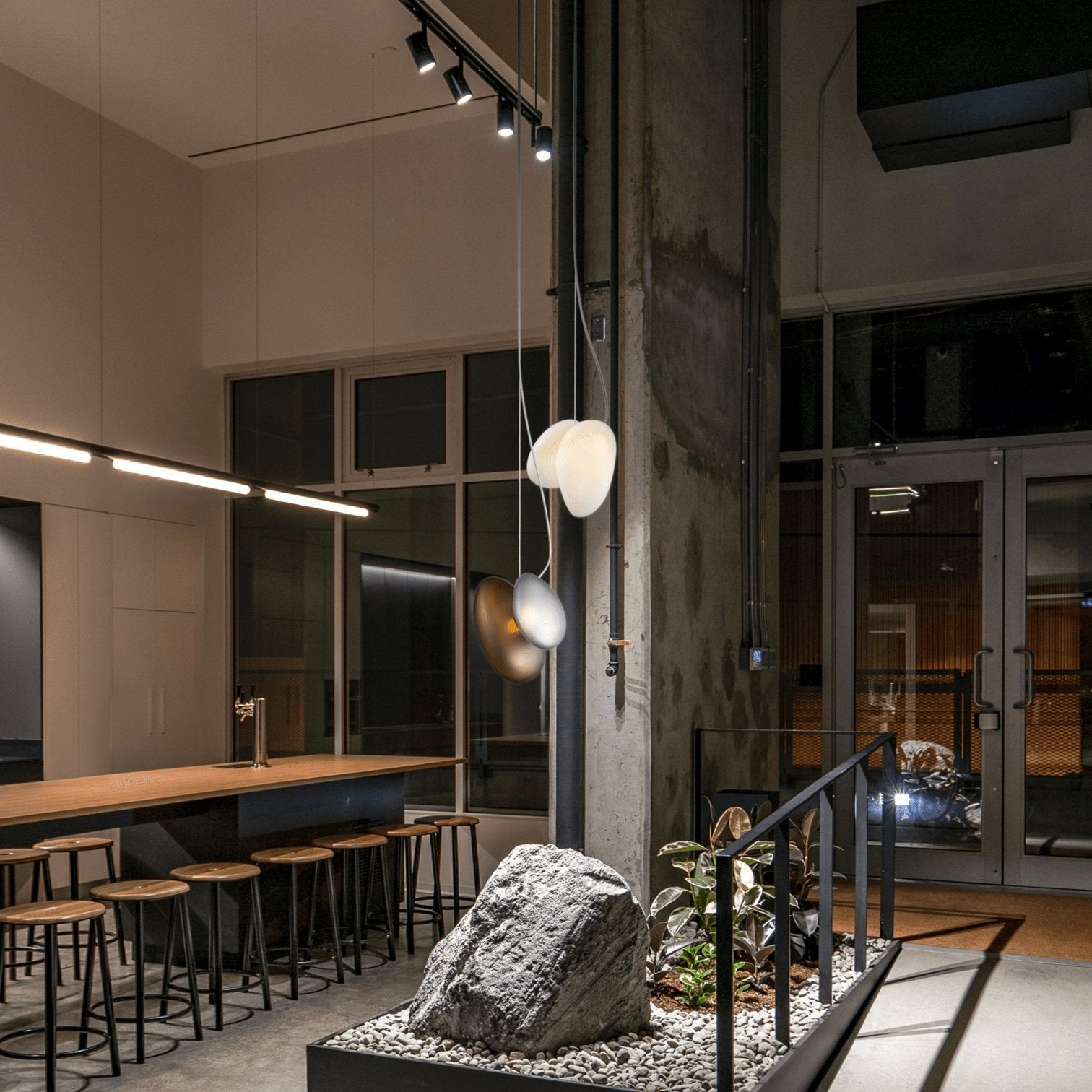 Mervan Frosted Glass Pendant Light-Neutral Decor