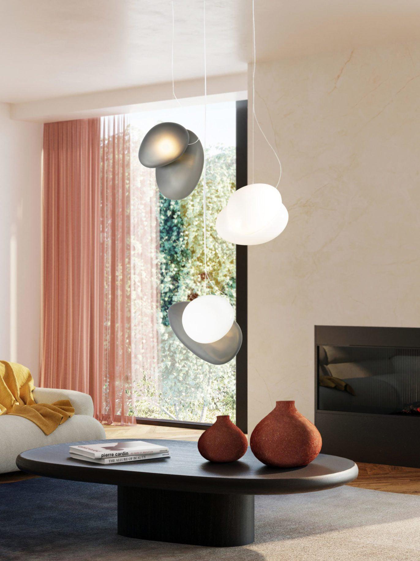 Mervan Frosted Glass Pendant Light-Neutral Decor