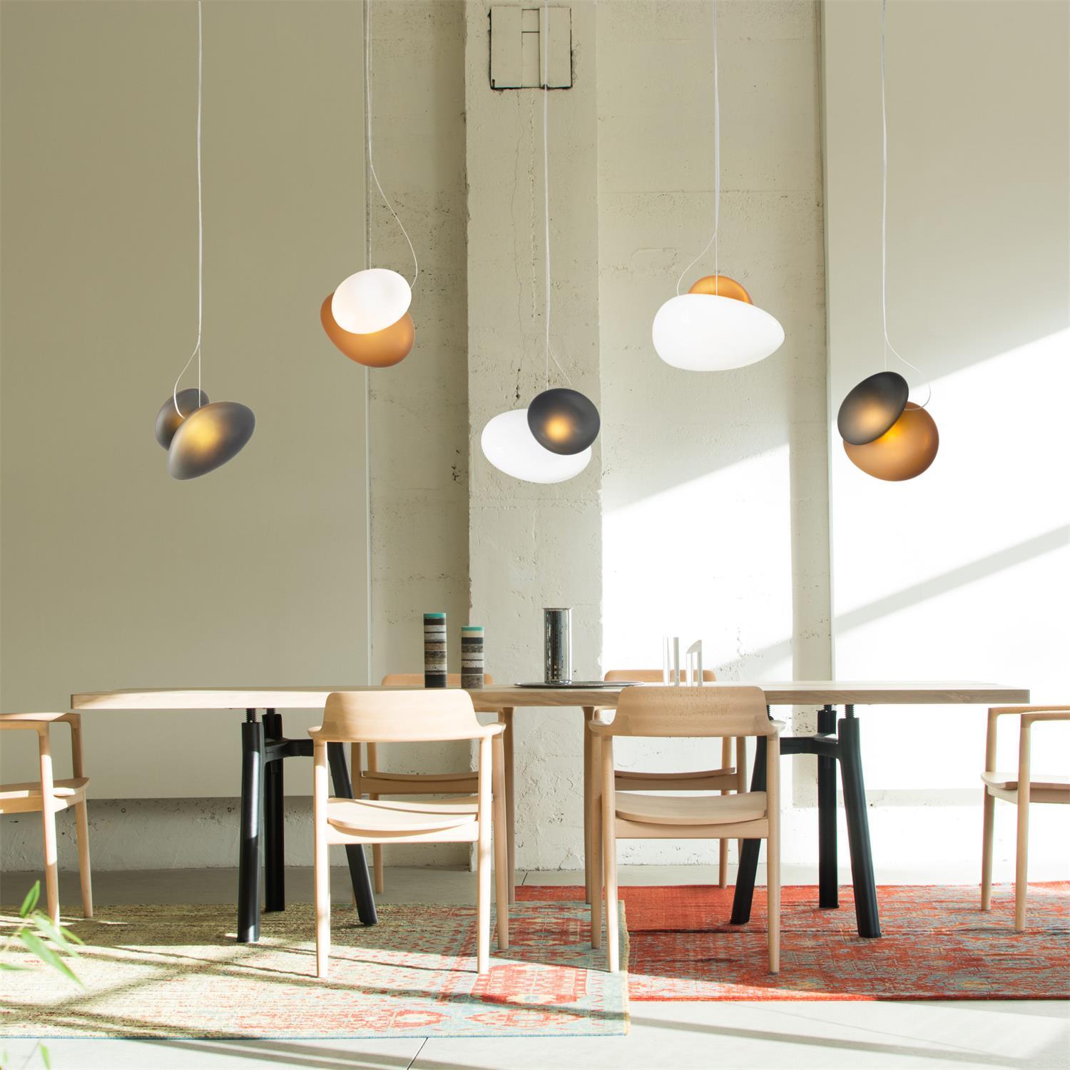 Mervan Frosted Glass Pendant Light-Neutral Decor
