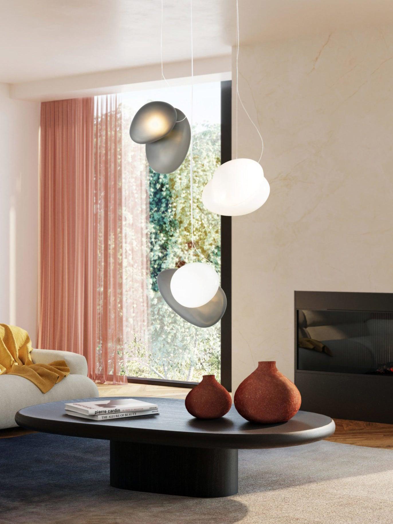 Mervan Frosted Glass Pendant Light-Neutral Decor