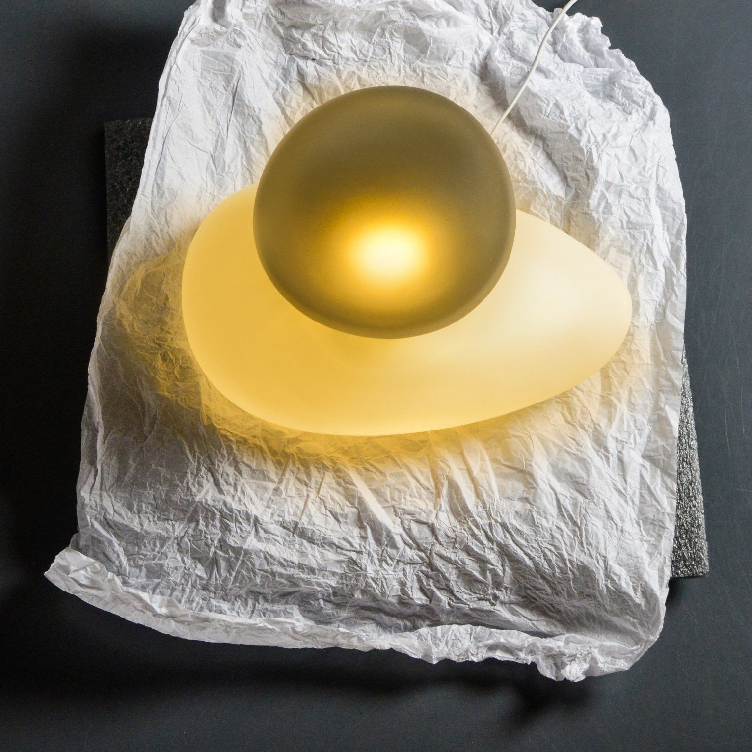 Mervan Frosted Glass Pendant Light-Neutral Decor