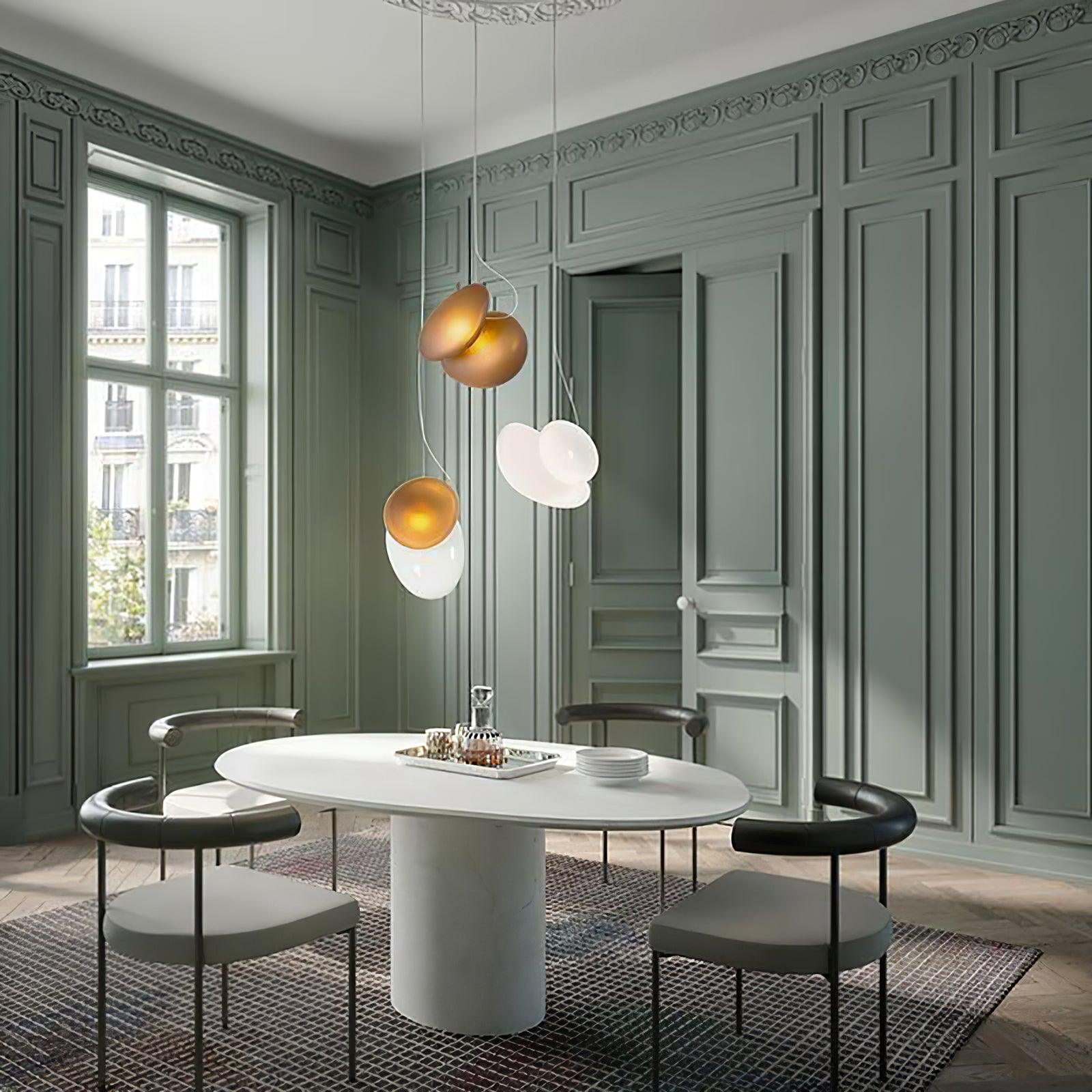 Mervan Frosted Glass Pendant Light-Neutral Decor