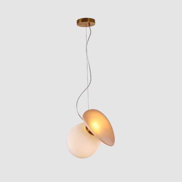 Mervan Frosted Glass Pendant Light-Neutral Decor
