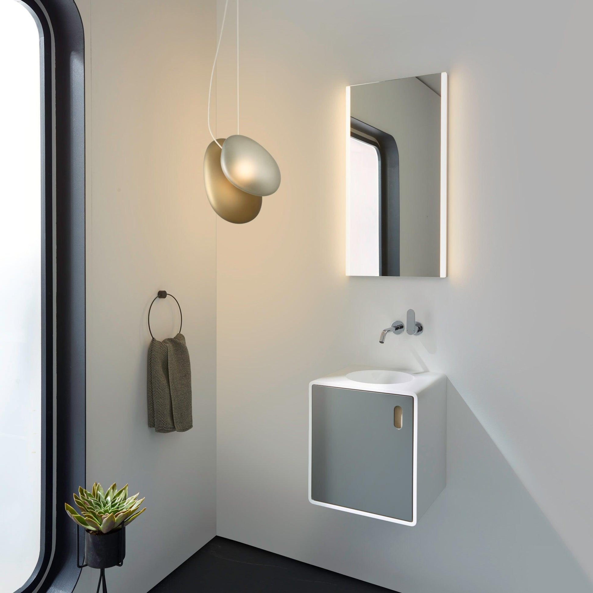 Mervan Frosted Glass Pendant Light-Neutral Decor