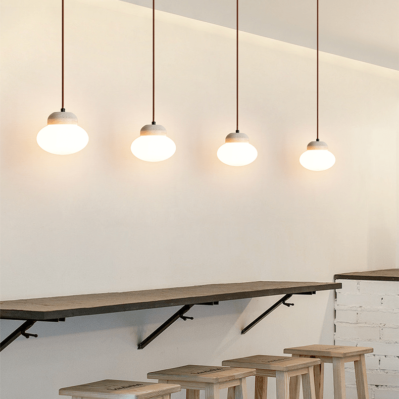 Pebble Sphere Pendant Lamp-Neutral Decor