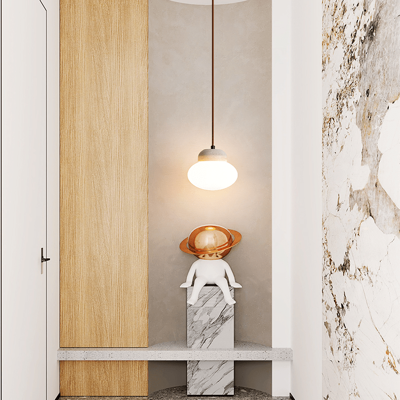 Pebble Sphere Pendant Lamp-Neutral Decor