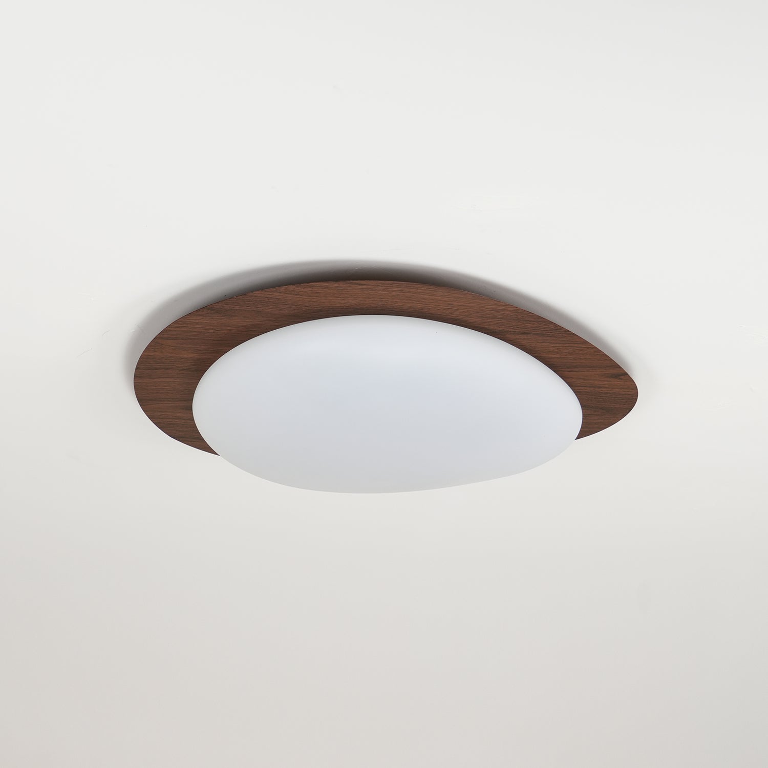 Solara Ceiling Light Pebble Walnut Acrylic LED-Neutral Decor